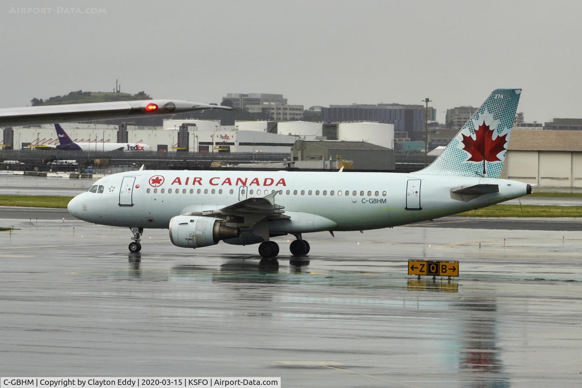 C-GBHM, 1997 Airbus A319-114 C/N 769, SFO 2020.