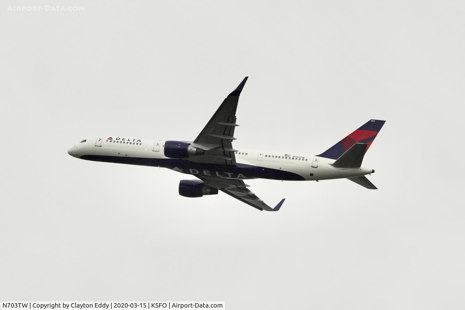 N703TW, 1996 Boeing 757-2Q8 C/N 27620, SFO 2020.