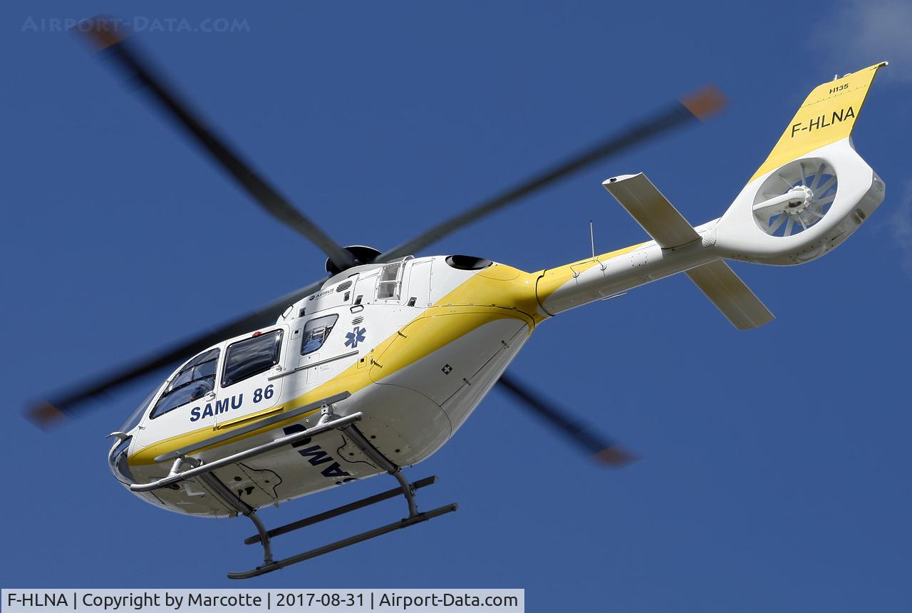 F-HLNA, Airbus Helicopters H135 C/N 1260, Trousseau hospital. Operated by SAMU 86 in 2017.