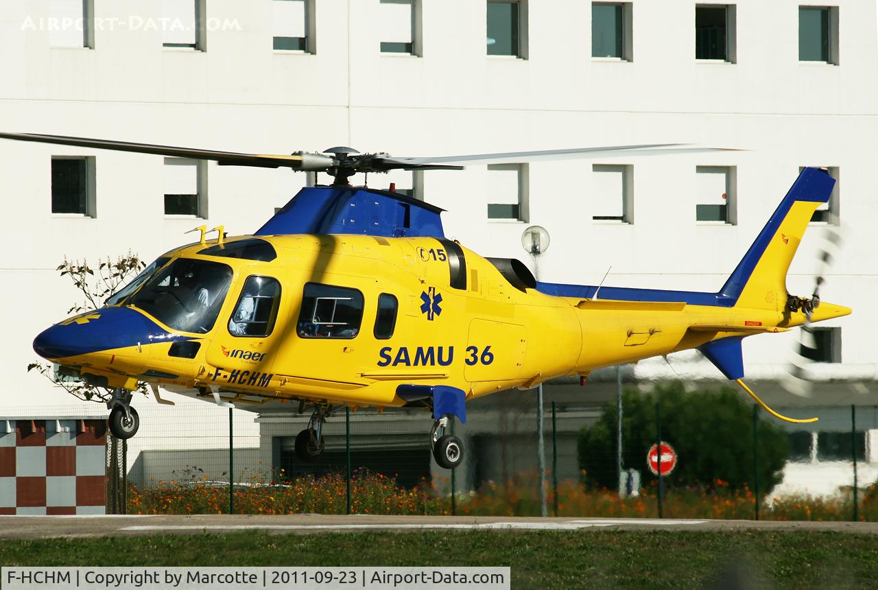 F-HCHM, Agusta A-109E Power C/N 11619, Trousseau hospital. Operated by SAMU 36 in 2011.