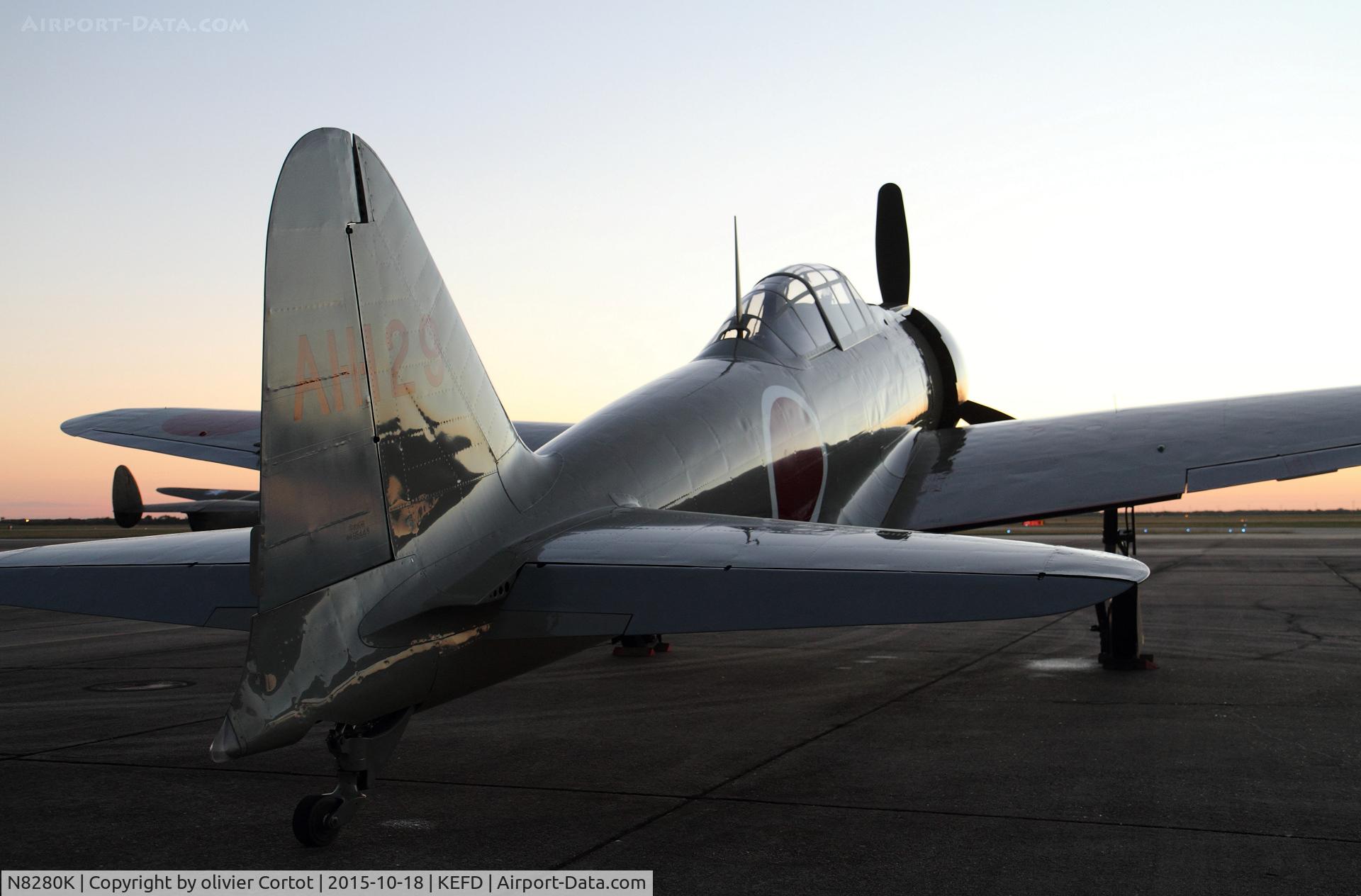 N8280K, 1941 Nakajima A6M2 Model 21 C/N 1498, the clean curves of the zero