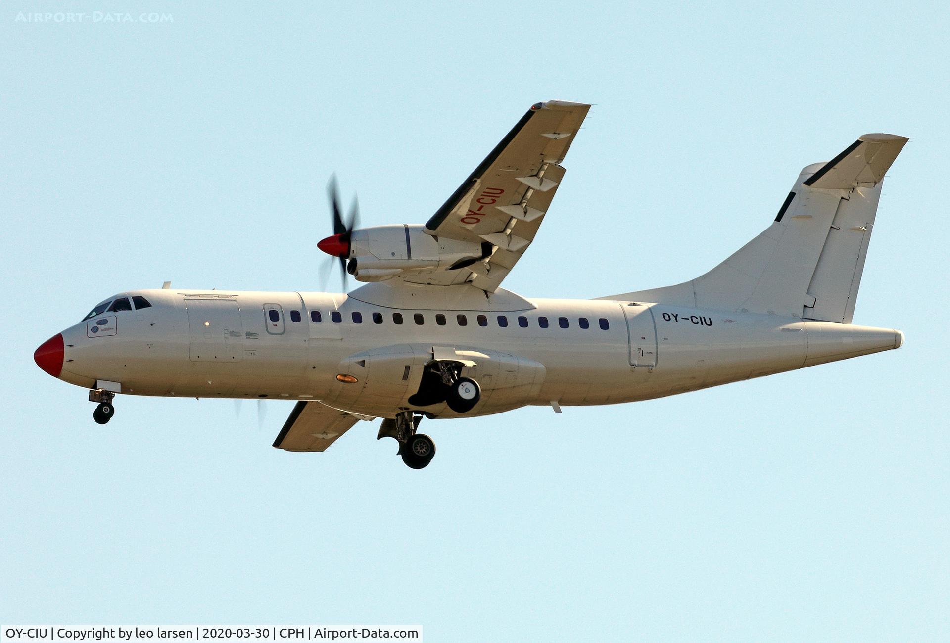 OY-CIU, 1988 ATR 42-312 C/N 112, Copenhagen 30.3.2020