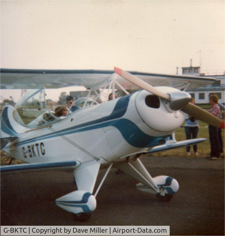 G-BKTC, 1983 Pitts S-2E Special C/N PFA 009-10846, Photo taken at Leicester airport 84ish?  we had paid 15 quid for a 3 minut flight!