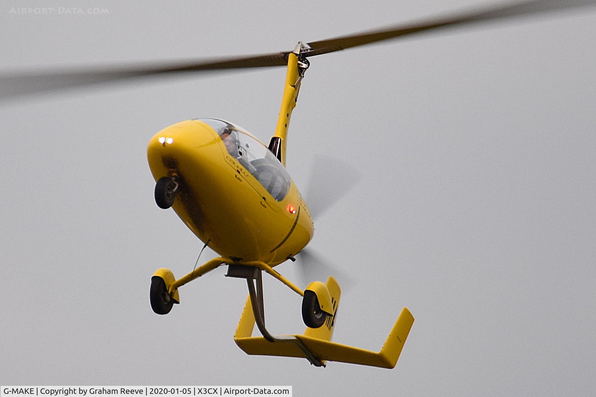 G-MAKE, 2010 RotorSport UK Calidus C/N RSUK/CALS/016, Departing from Northrepps.