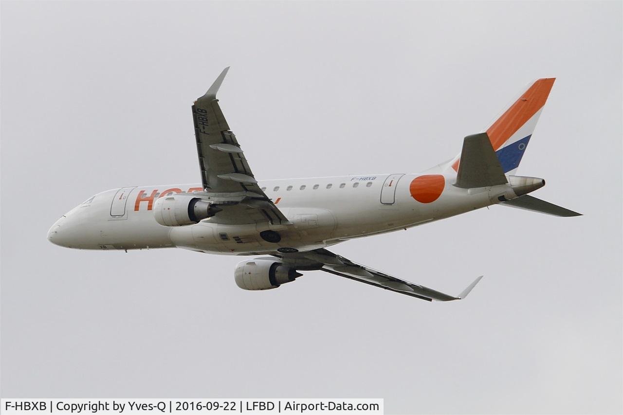 F-HBXB, 2008 Embraer 170LR (ERJ-170-100LR) C/N 17000250, Embraer 170ST, Climbing from rwy 23, Bordeaux Mérignac airport (LFBD-BOD)