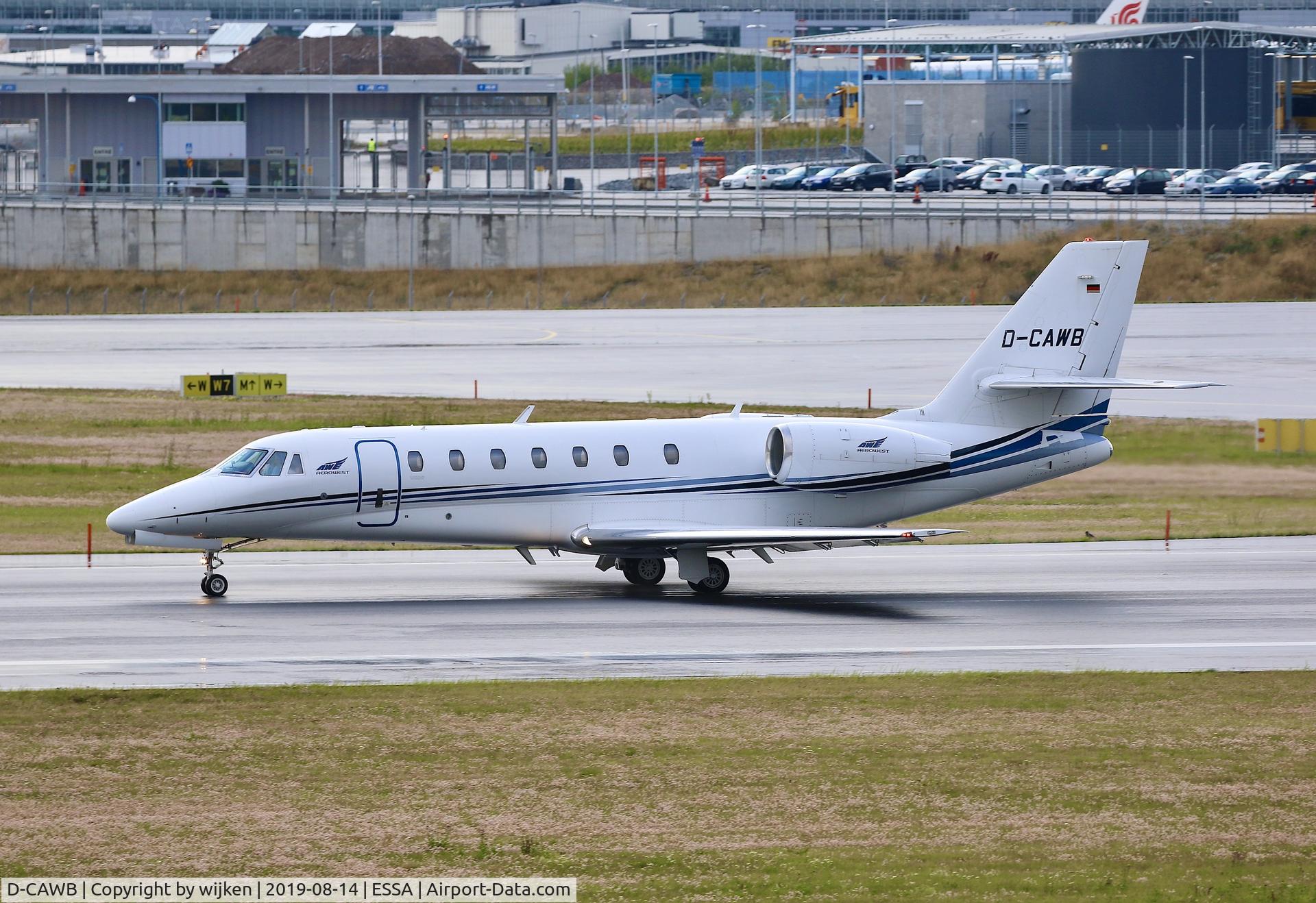 D-CAWB, 2011 Cessna 680 Citation Sovereign C/N 680-0319, RWY 19L