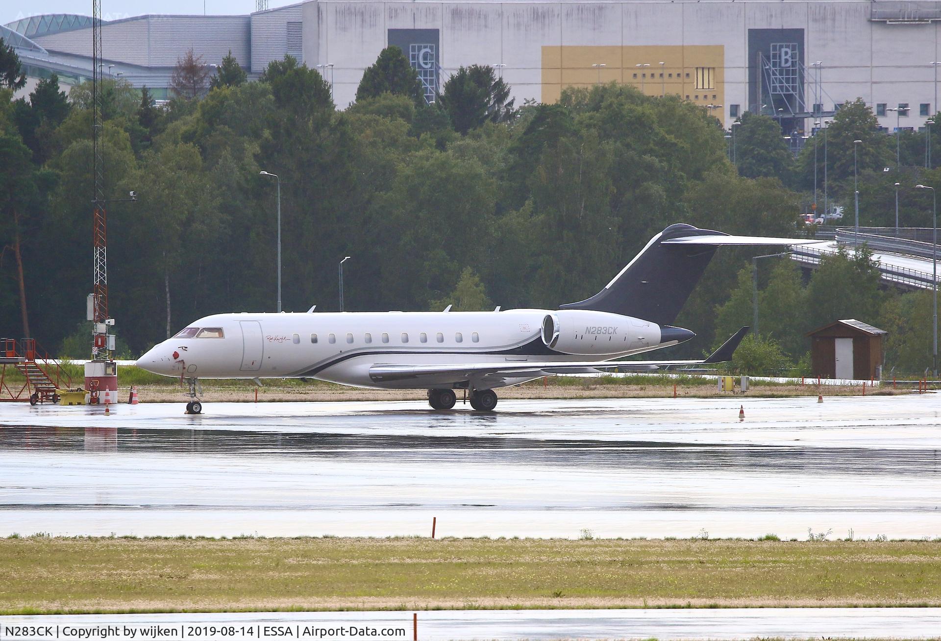 N283CK, 2011 Bombardier BD-700-1A11 Global 5000 C/N 9468, Ramp M