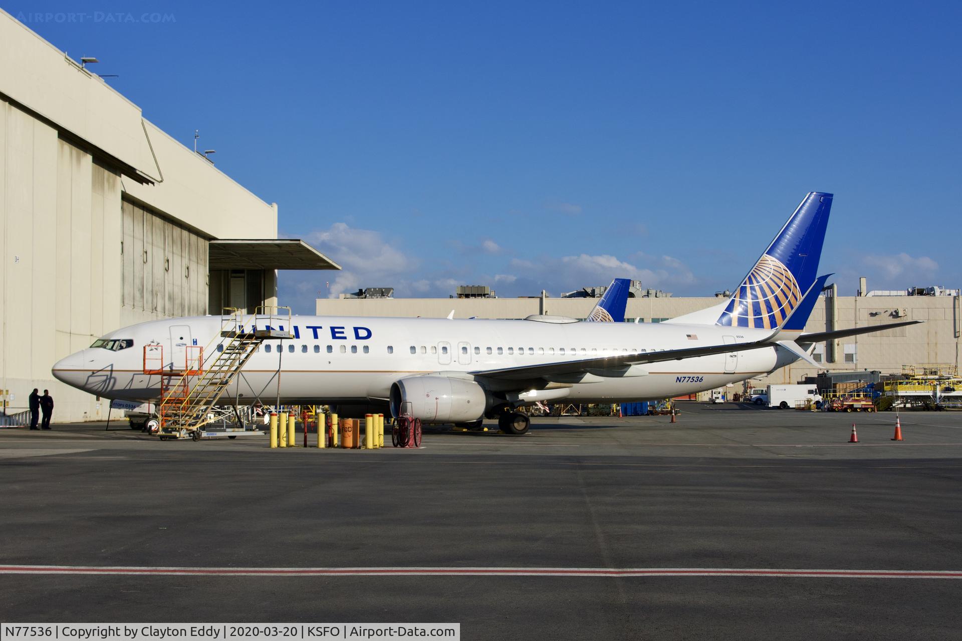N77536, 2016 Boeing 737-824 C/N 62766, SFO 2020.