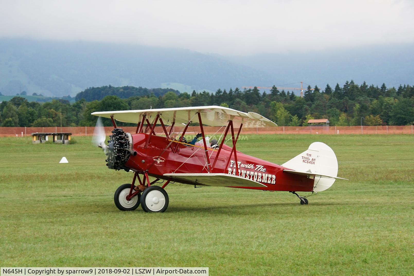 N645H, 1929 Curtiss-Wright Travel Air E-4000 C/N 1220, At Thun airfield