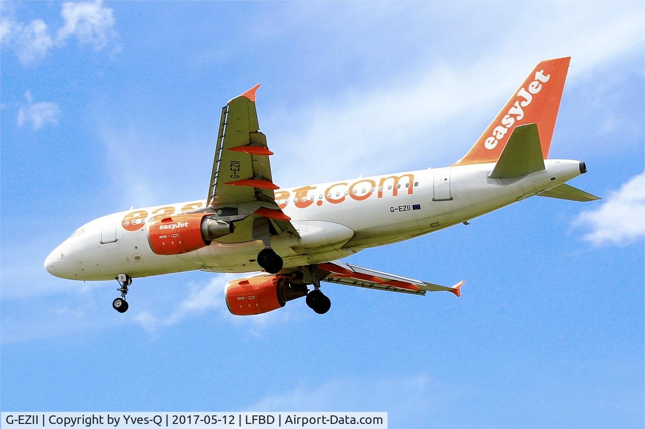 G-EZII, 2005 Airbus A319-111 C/N 2471, Airbus A319-111, On final rwy 23, Bordeaux-Mérignac airport (LFBD-BOD)