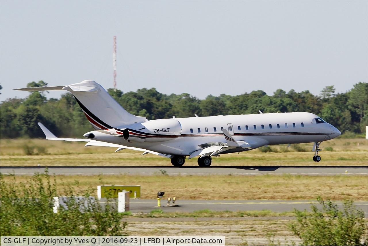 CS-GLF, 2015 Bombardier BD-700-1A10 Global 6000 C/N 9670, Bombardier BD-700-1A10 Global 6000, Landing rwy 05, Bordeaux Mérignac airport (LFBD-BOD)