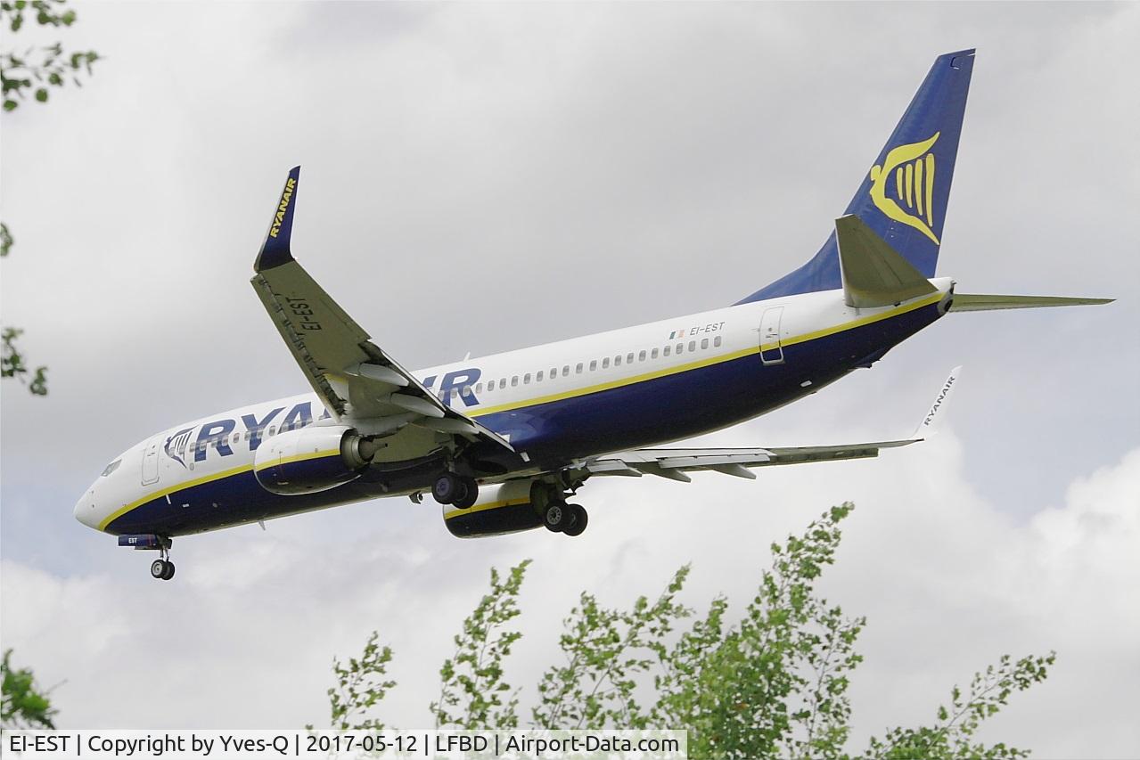 EI-EST, 2011 Boeing 737-8AS C/N 34994, Boeing 737-8AS, On final rwy 23, Bordeaux-Mérignac airport (LFBD-BOD)