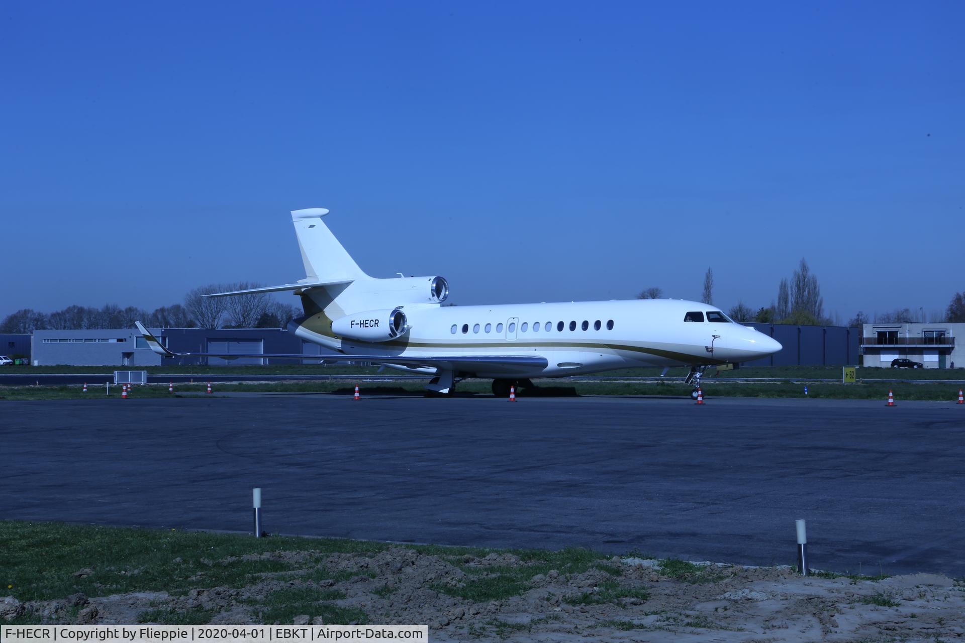 F-HECR, 2011 Dassault Falcon 7X C/N 116, short visit at Kortrijk -Wevelgem