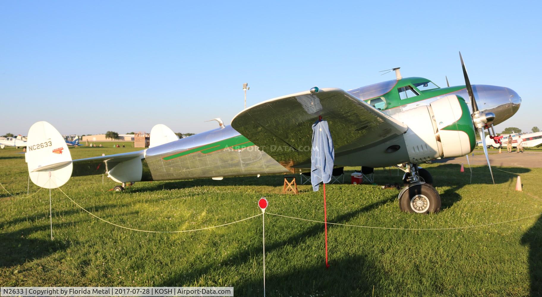 N2633, 1940 Lockheed 12A Electra Junior C/N 1281, Lockheed 12A