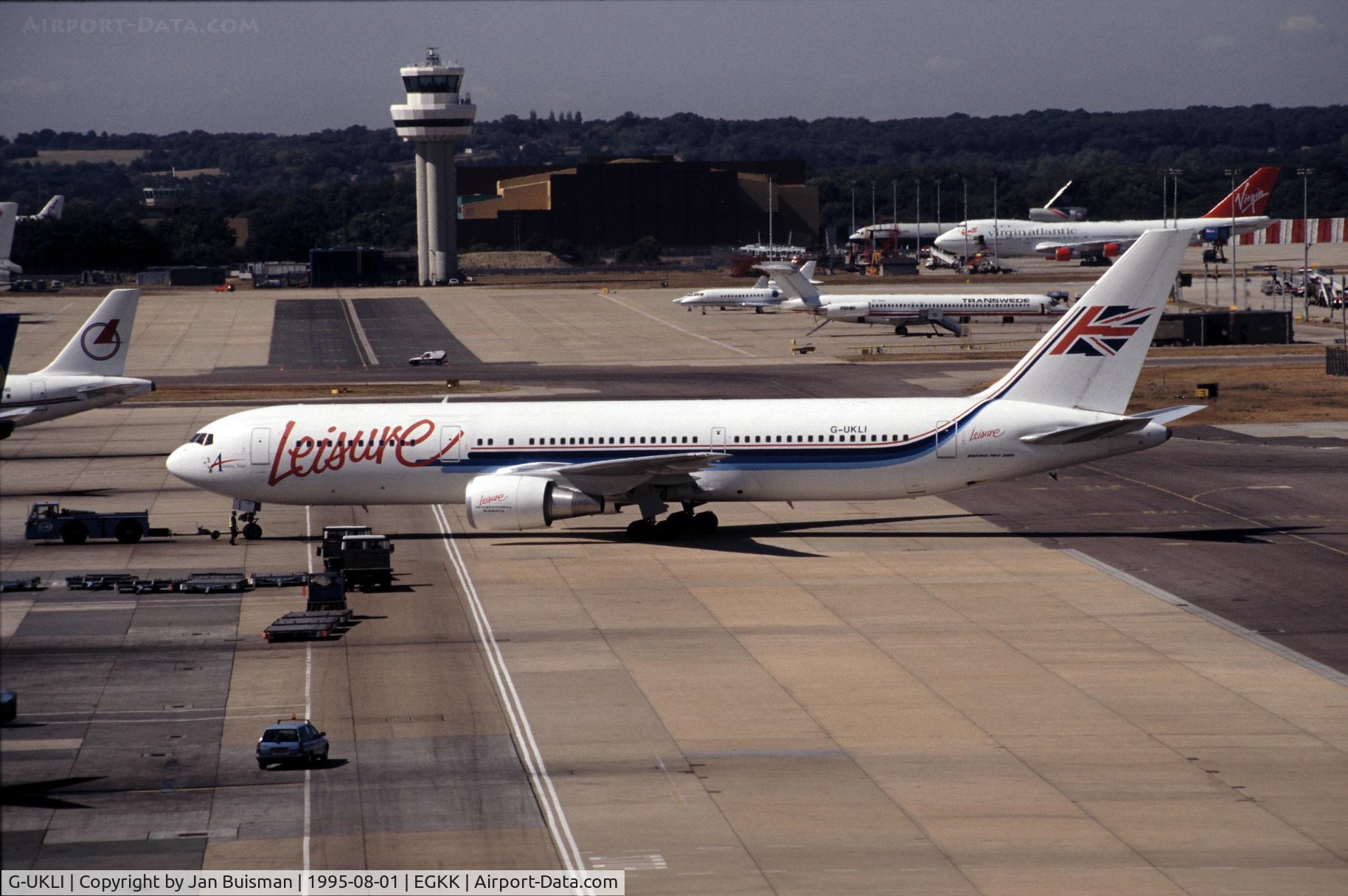 G-UKLI, 1993 Boeing 767-39H C/N 26257, Air UK Leisure