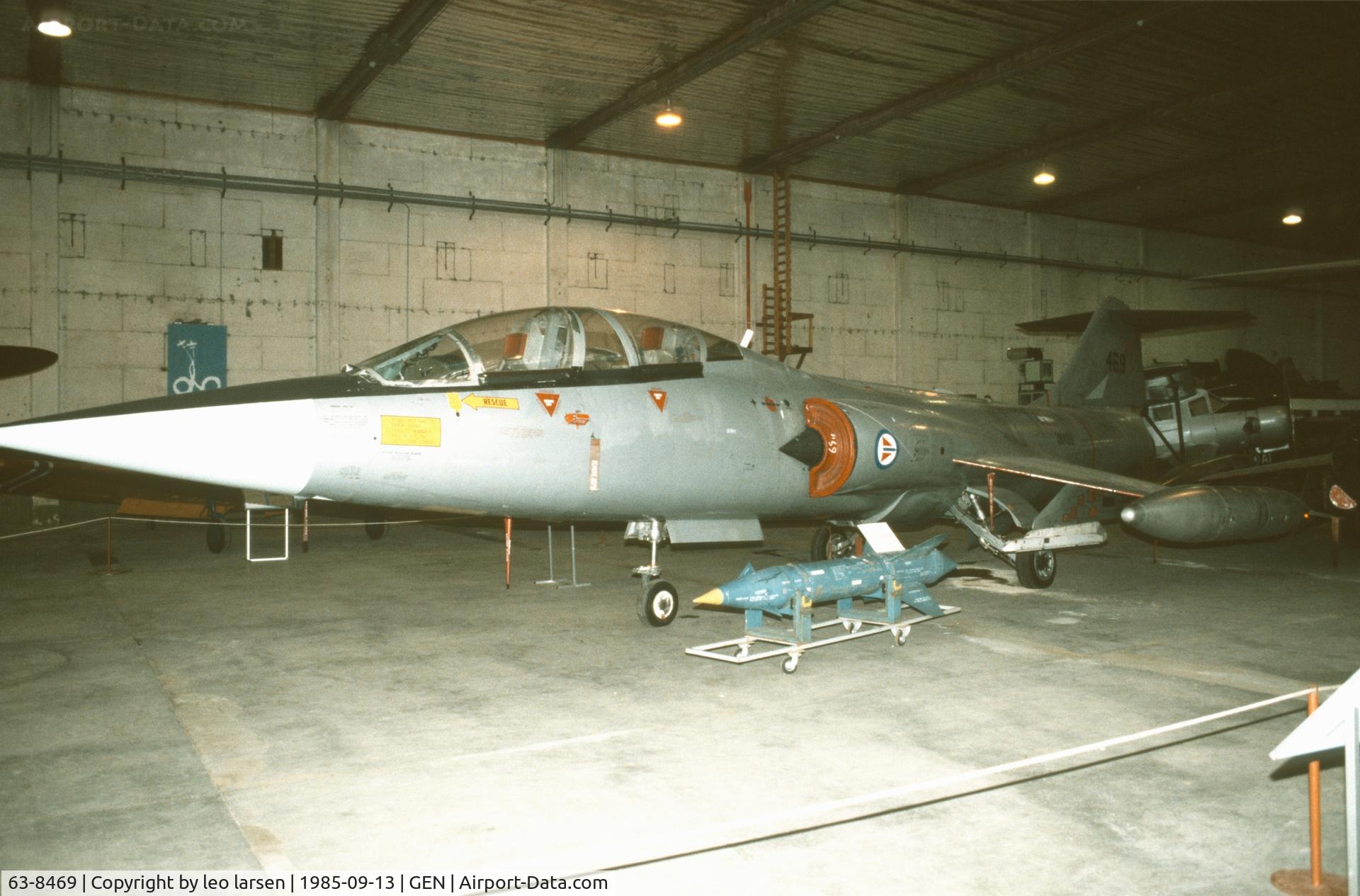 63-8469, 1964 Lockheed TF-104G C/N 583D-5779, Air Force museum Gardermoen 13.9.1985