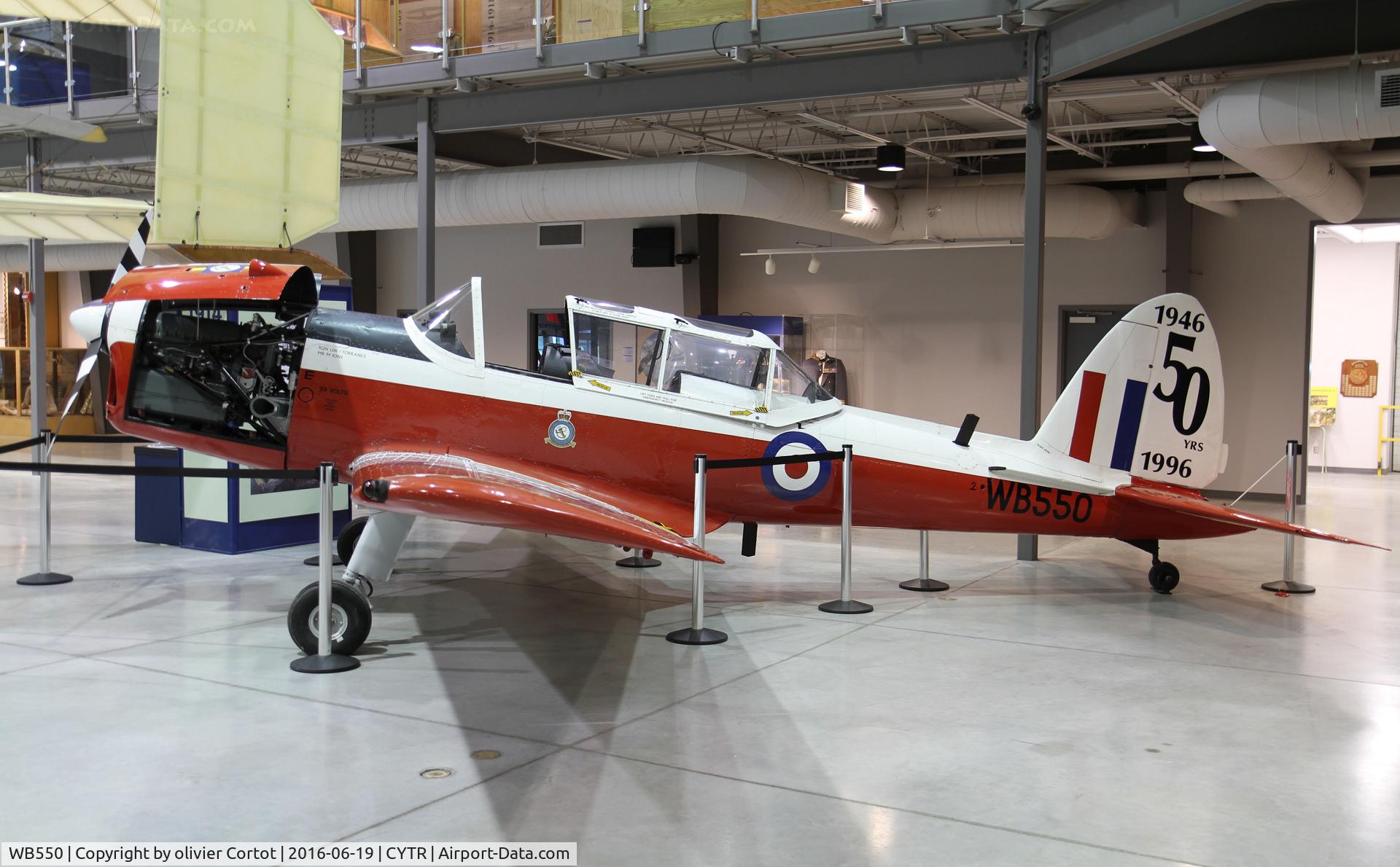WB550, 1949 De Havilland DHC-1 Chipmunk T.10 C/N C1/0002, RCAF museum