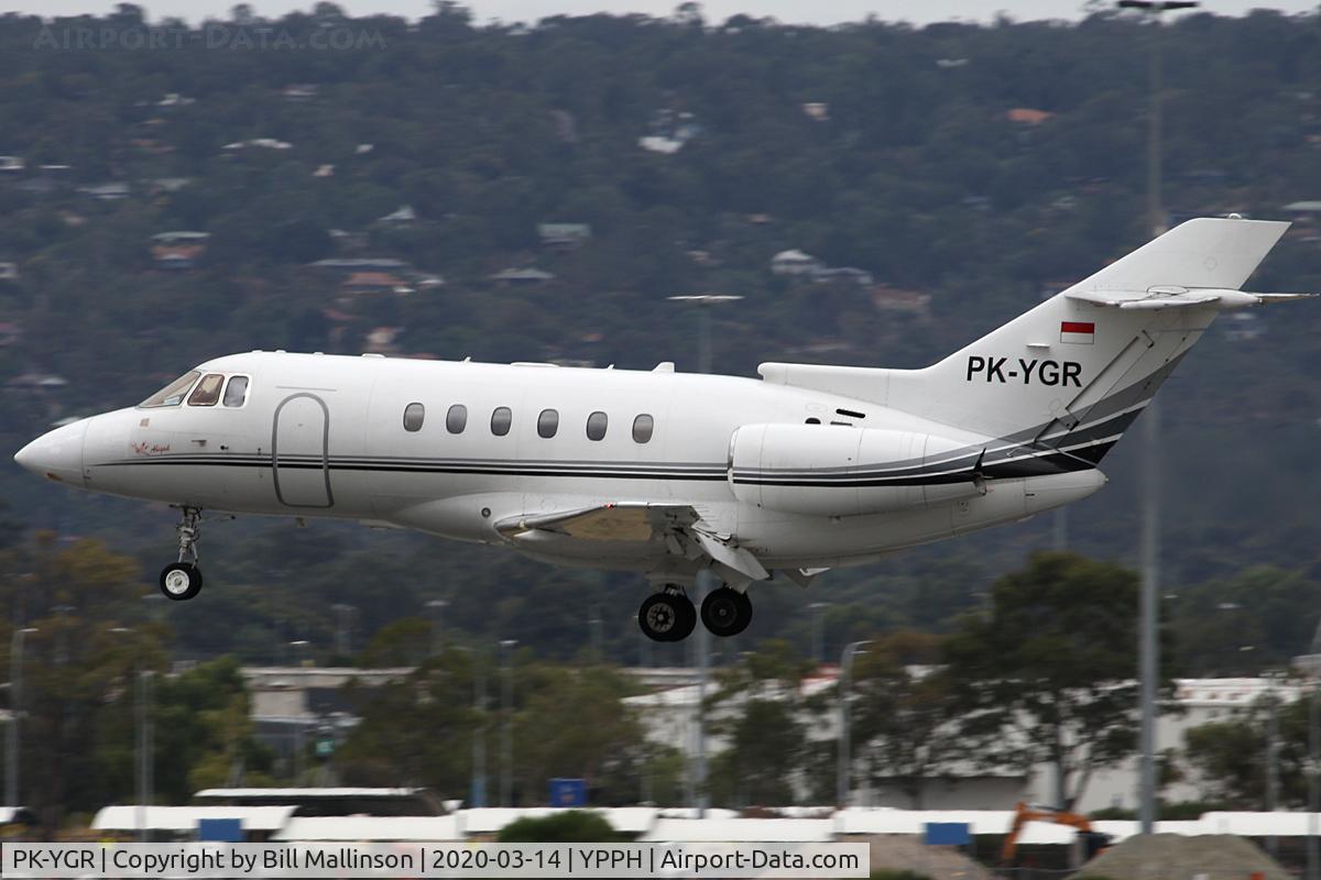 PK-YGR, 2005 Raytheon Hawker 800XP C/N 258741, onto 03