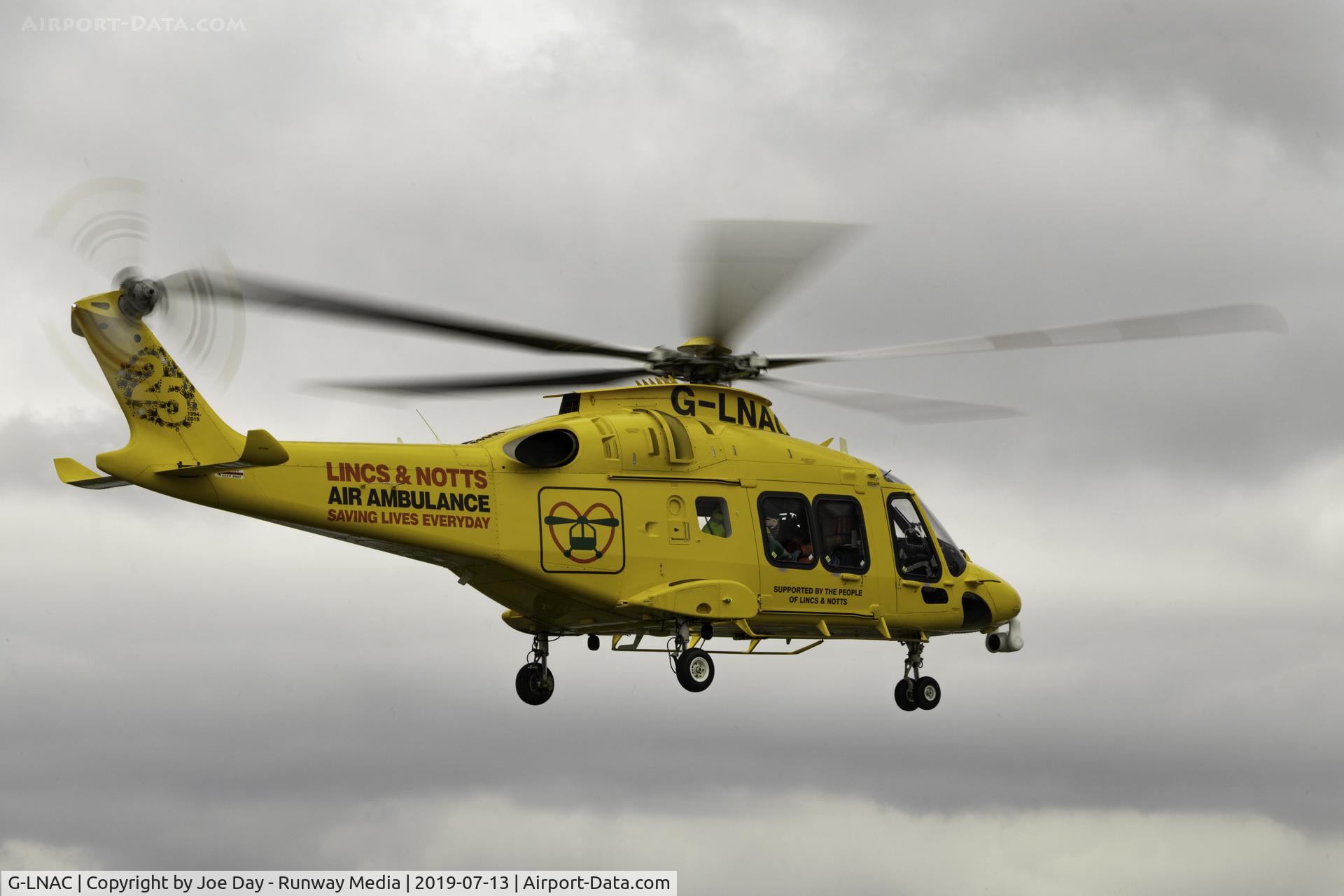G-LNAC, 2016 Leonardo AW-169 C/N 69023, Taken at Rescue Day 2019, Lincs & Notts Air Ambulance G-LNAC. Picture taken by Joe Day of Runway Media.