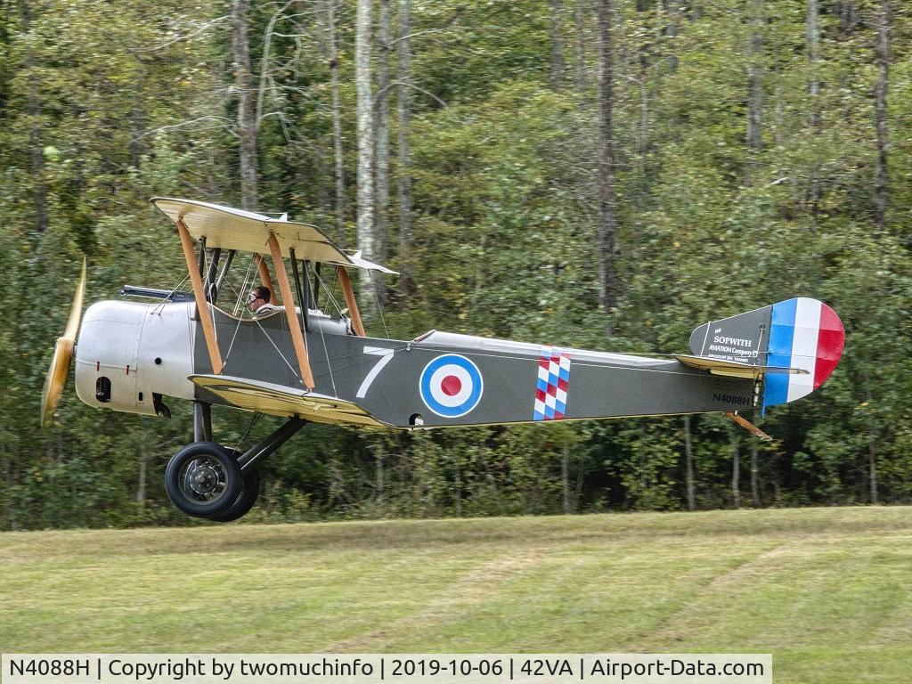 N4088H, 2010 Sopwith 1½ Strutter Replica C/N RA003, taken at Biplanes and Brews WWI Air Show. Presented by the Military Aviation Museum, Virginia Beach, VA