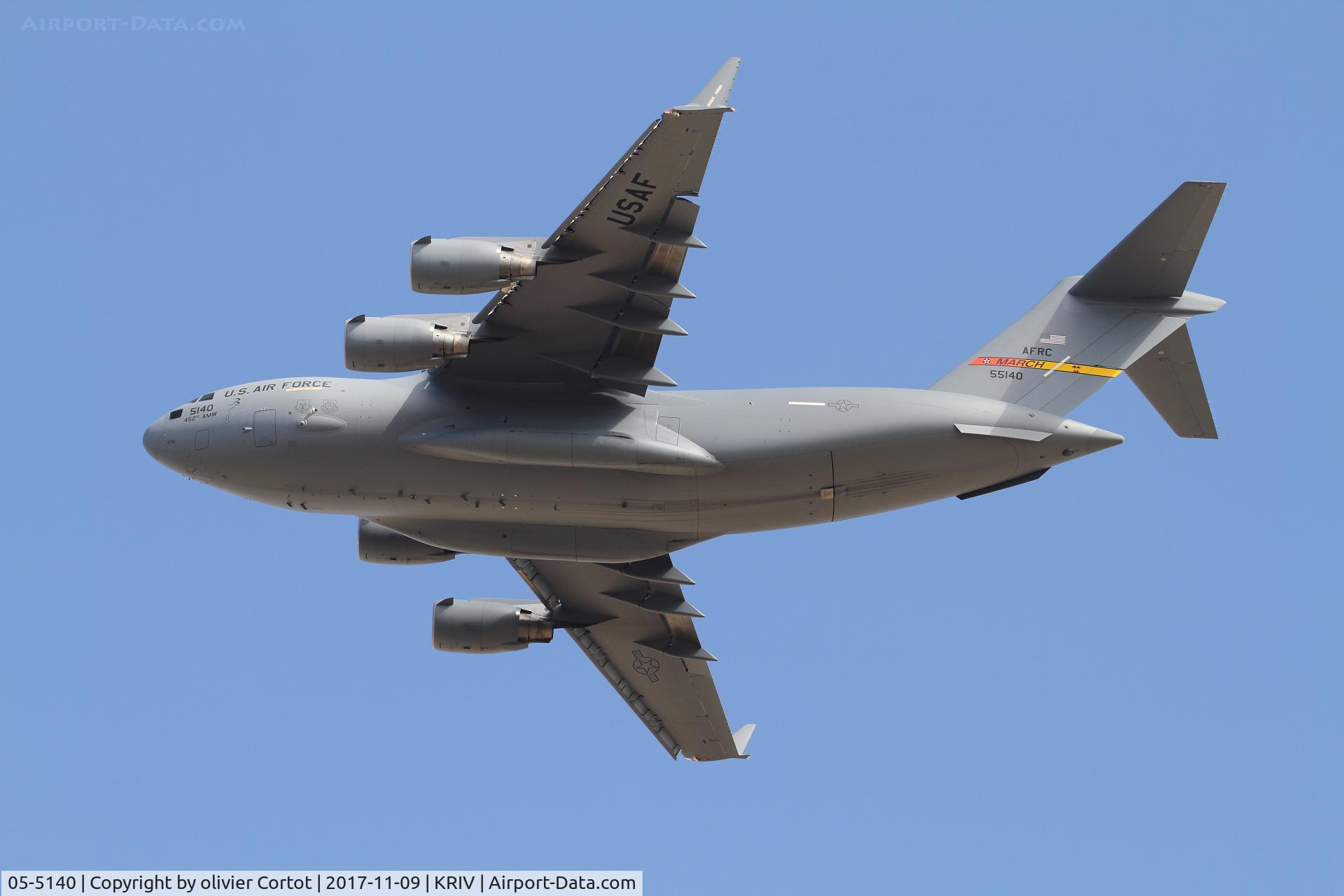 05-5140, 2007 Boeing C-17A Globemaster III C/N F-147/P-140, touch and go trainings