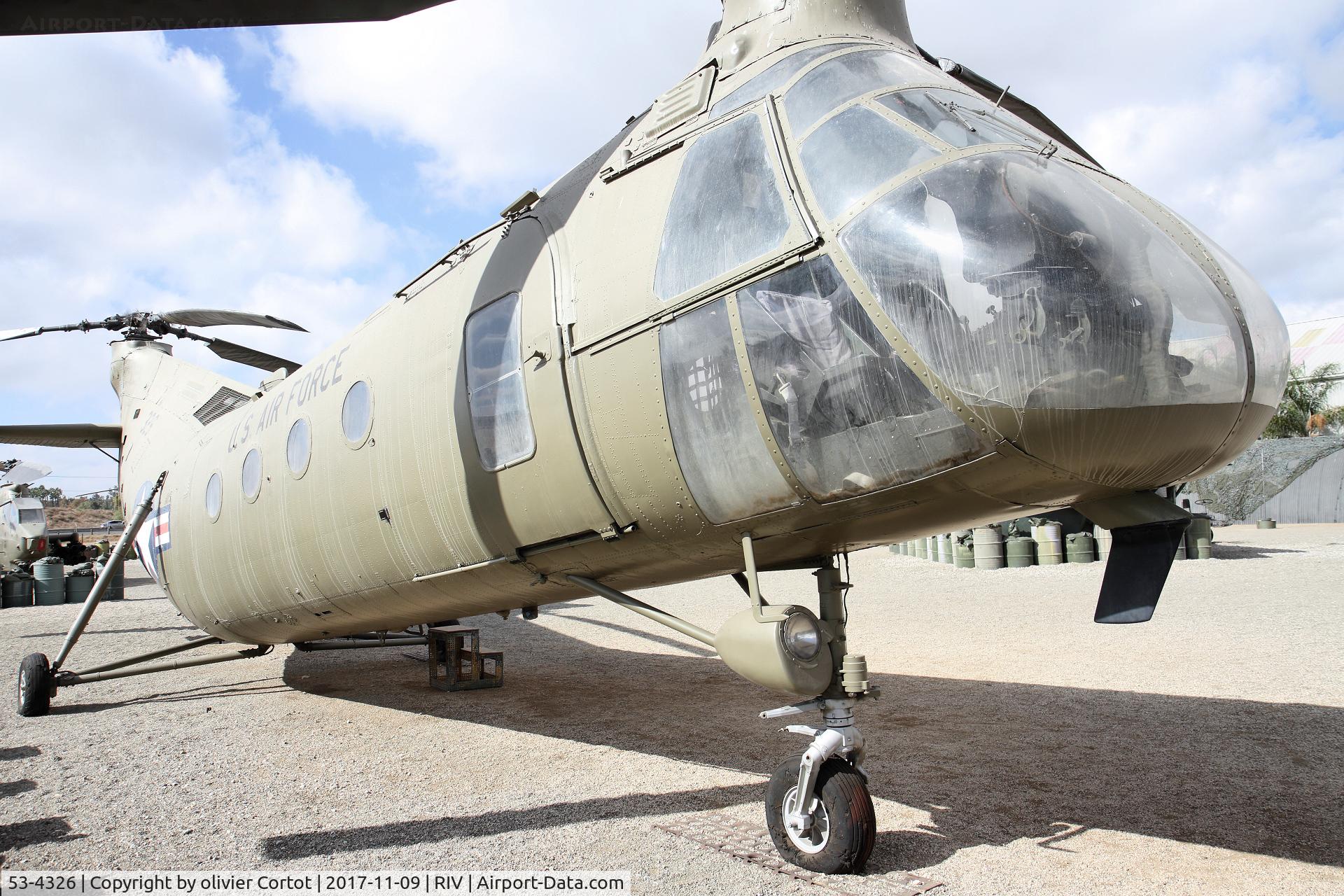 53-4326, 1953 Piasecki H-21B Workhorse C/N B.76, in the Viet-nam corner