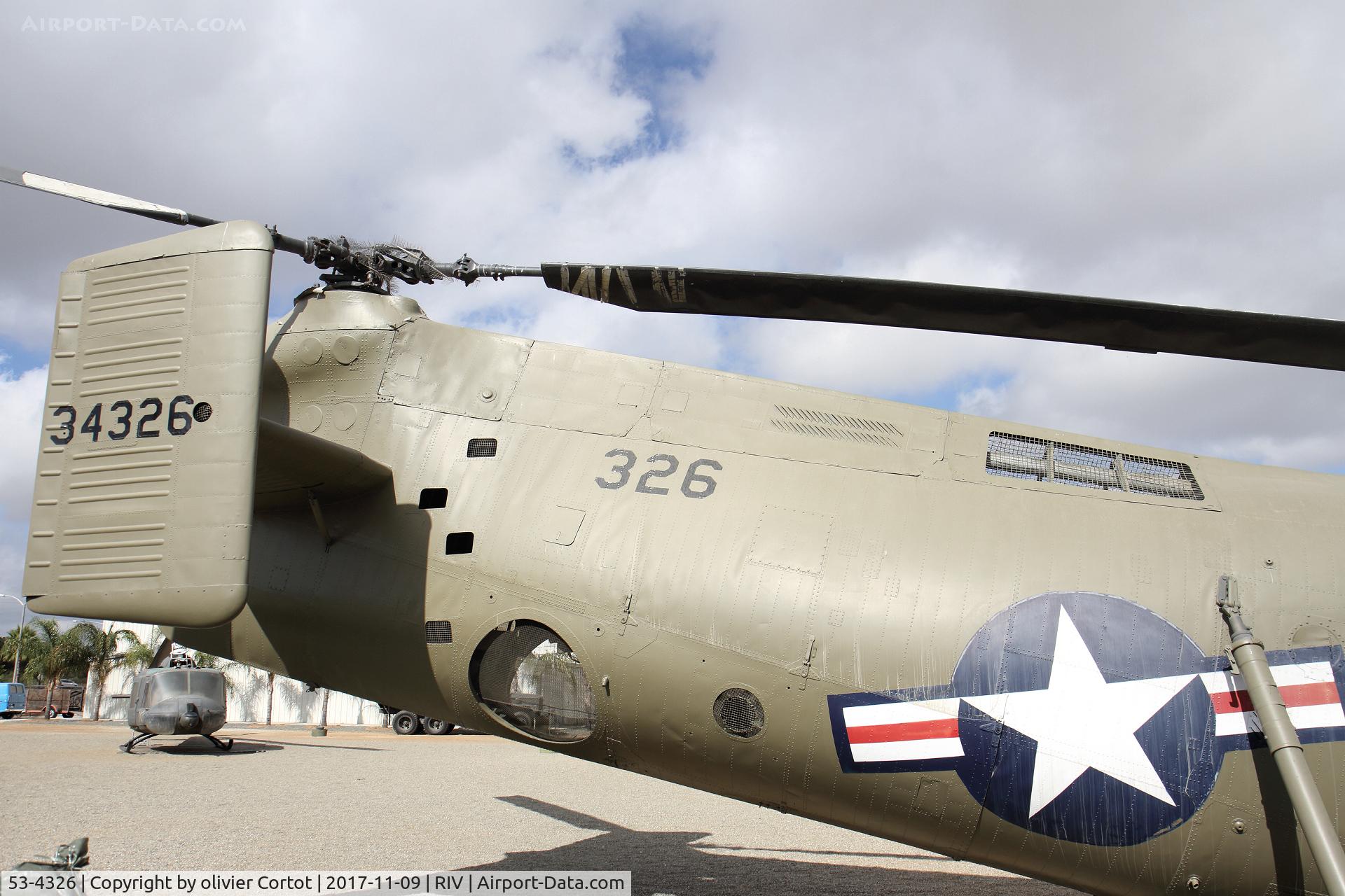 53-4326, 1953 Piasecki H-21B Workhorse C/N B.76, the rear part of the fuselage