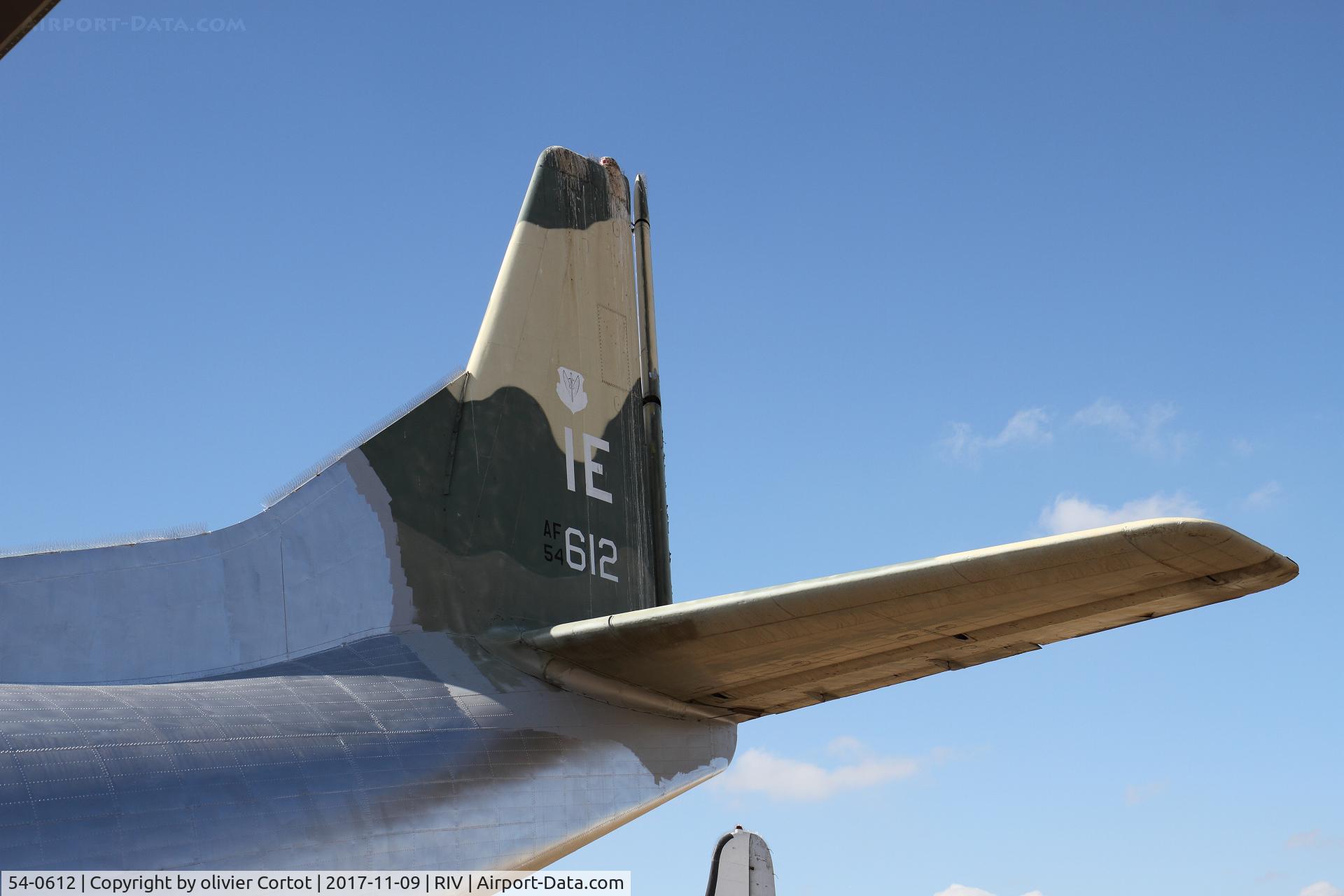 54-0612, 1955 Fairchild C-123K Provider C/N 20061, the tail