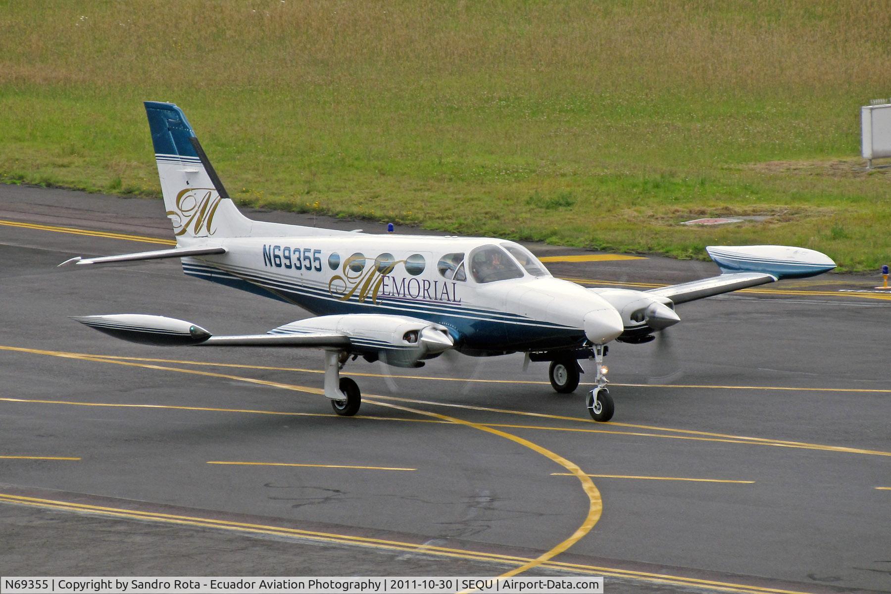 N69355, 1976 Cessna 340A C/N 340A0203, Seen when it was flying for Memorial in Ecuador.  It returned to the US in February 2013.