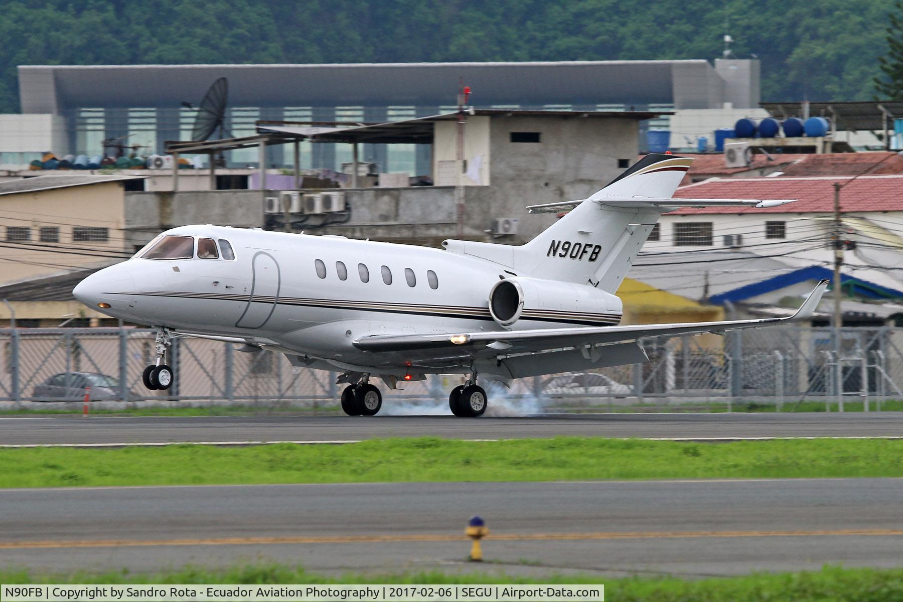 N90FB, 2003 Raytheon Hawker 800XP C/N 258613, Seen in Guayaquil in February 2017.