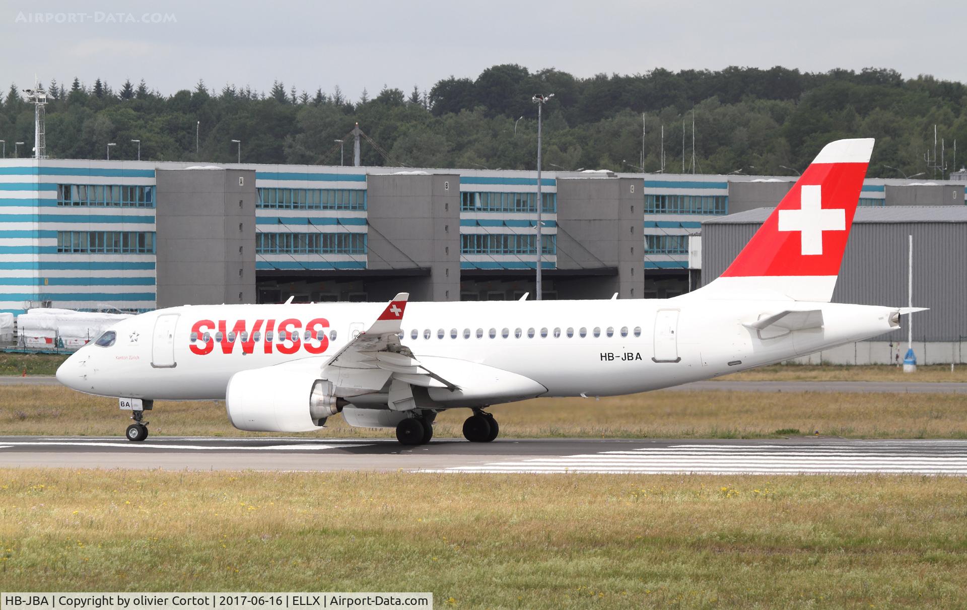 HB-JBA, 2016 Bombardier CSeries CS100 (BD-500-1A10) C/N 50010, june 2017