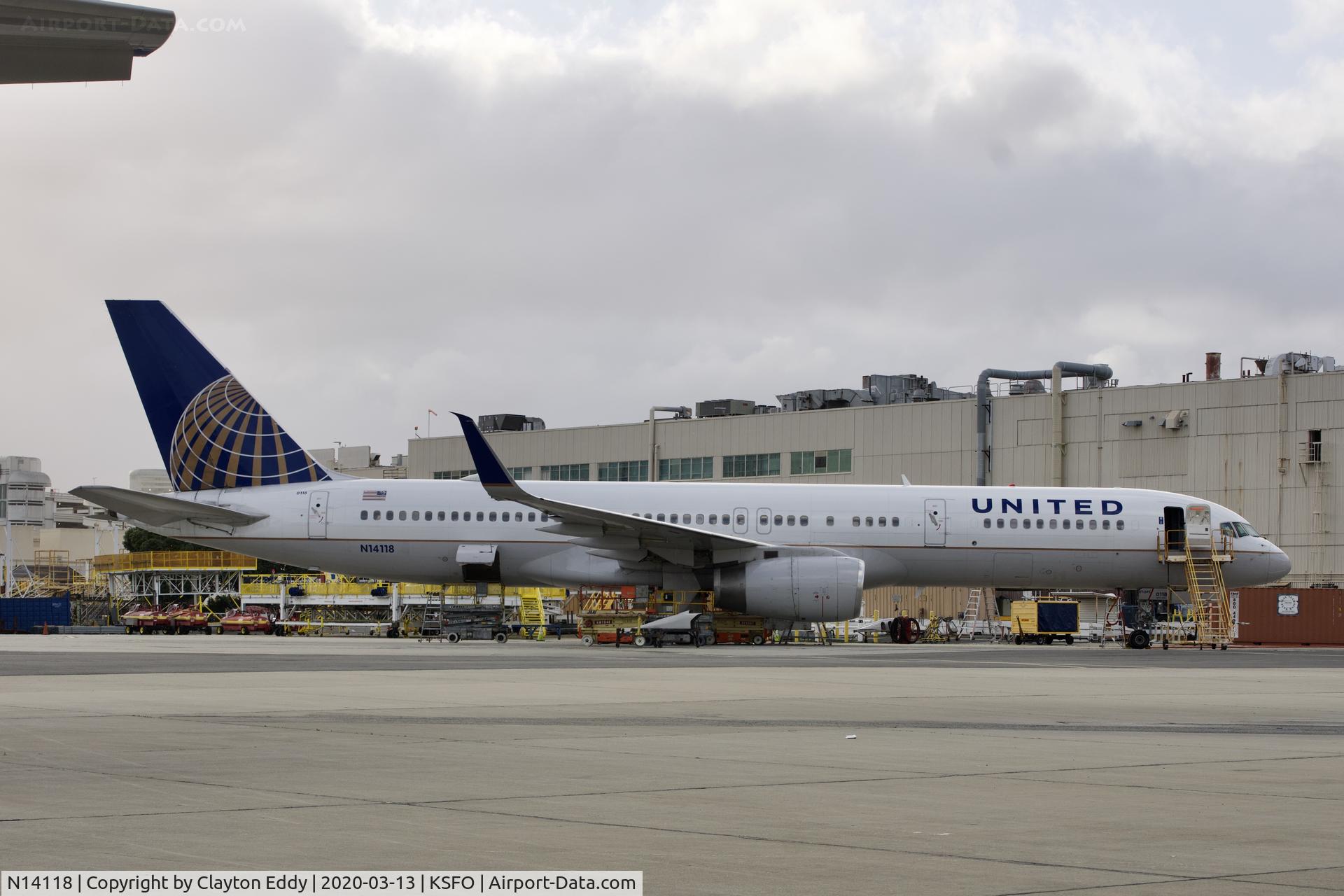 N14118, 1997 Boeing 757-224 C/N 27560, SFO 2020.