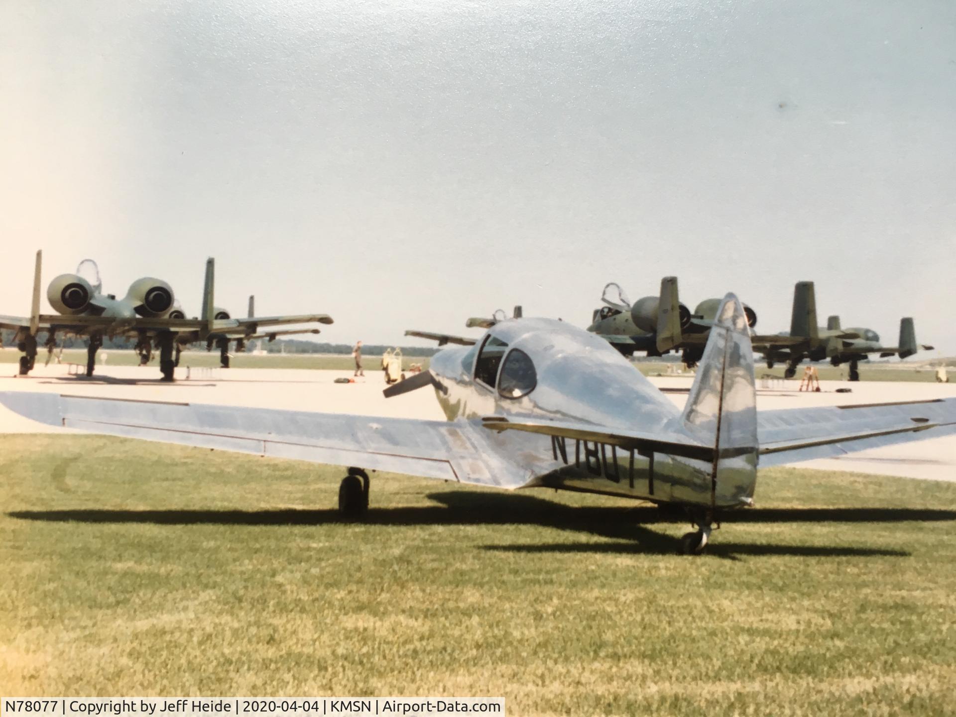 N78077, 1946 Globe GC-1B Swift C/N 2077, Used this aircraft to go fly the other aircraft in the picture--it looks good sitting on the flight line with them