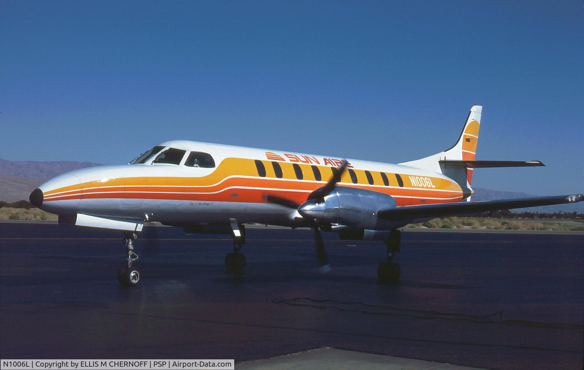 N1006L, 1979 Swearingen SA-226TC Metro II C/N TC-320, Starting up in Palm Springs, Ca 1980