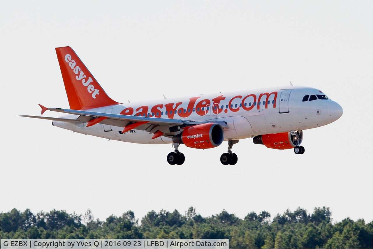 G-EZBX, 2007 Airbus A319-111 C/N 3137, Airbus A319-111, On final rwy 05, Bordeaux-Mérignac airport (LFBD-BOD)