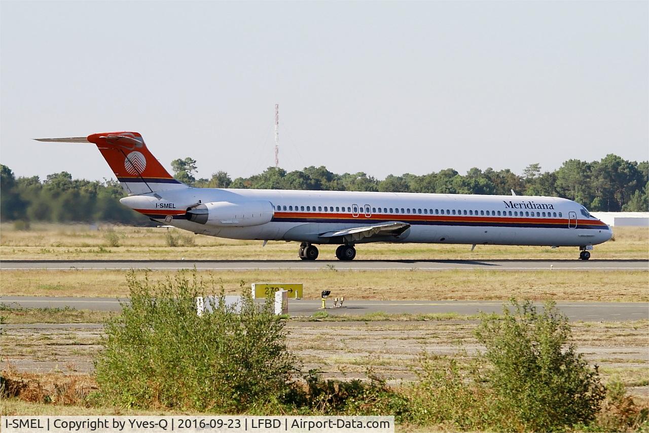 I-SMEL, 1984 McDonnell Douglas MD-82 (DC-9-82) C/N 49247, McDonnell Douglas MD-82, Take off run rwy 05, Bordeaux-Mérignac airport (LFBD-BOD)