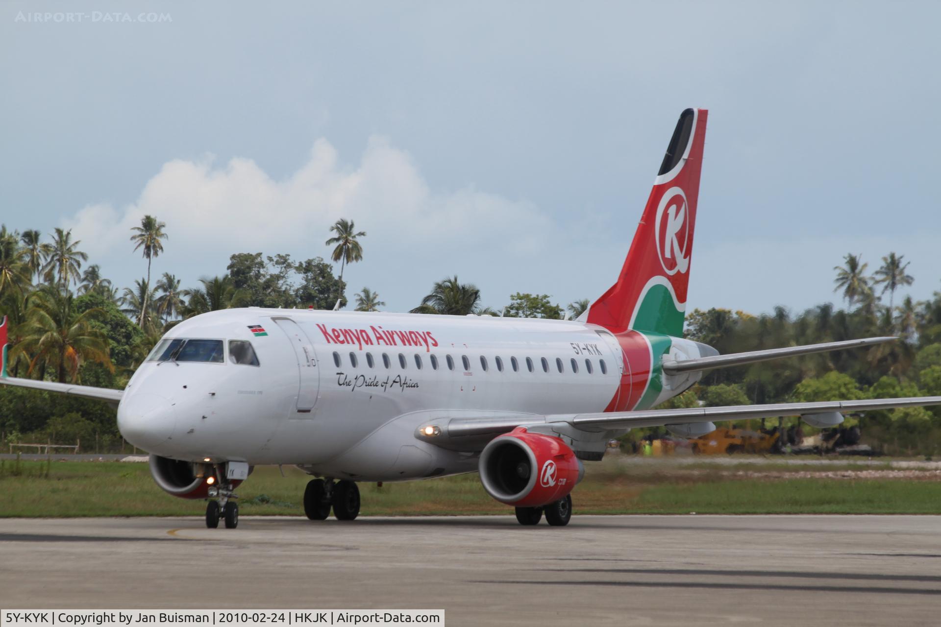 5Y-KYK, 2005 Embraer 170LR (ERJ-170-100LR) C/N 17000111, Kenya Airways