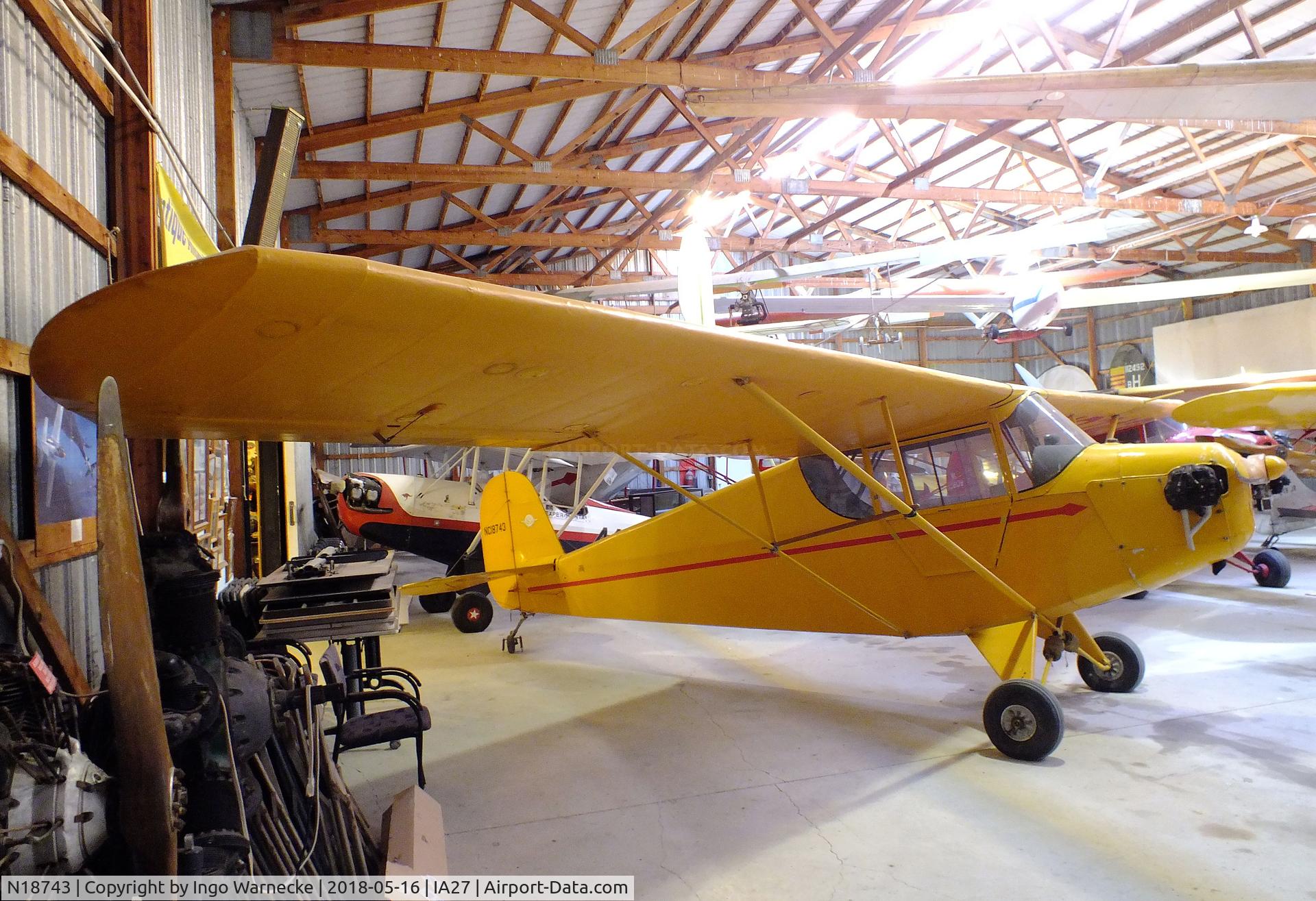 N18743, 1938 Porterfield CP-40 C/N 529, Porterfield CP-40 Zephyr at the Airpower Museum at Antique Airfield, Blakesburg/Ottumwa IA