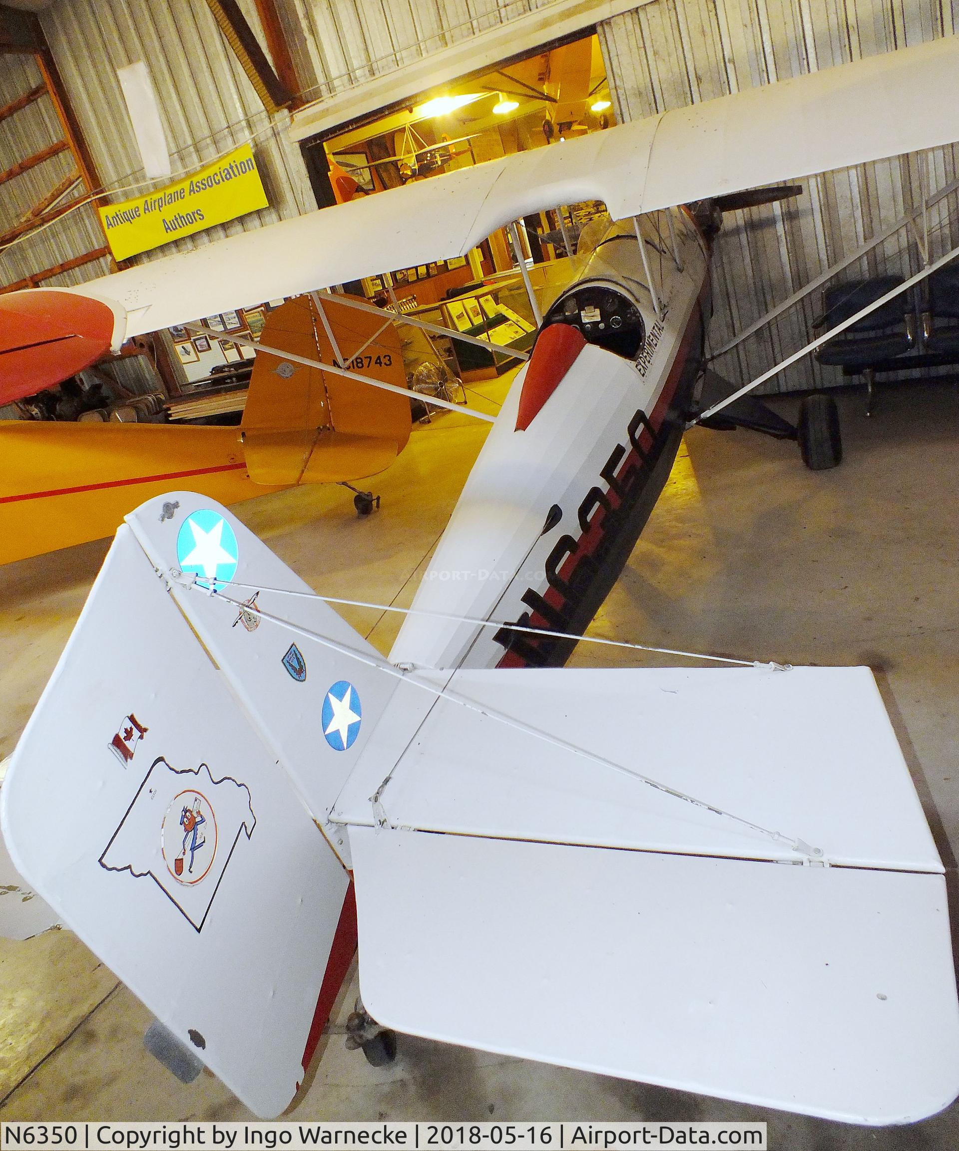 N6350, 1972 Pietenpol Air Camper C/N DS1, Pietenpol Air Camper at the Airpower Museum at Antique Airfield, Blakesburg/Ottumwa IA