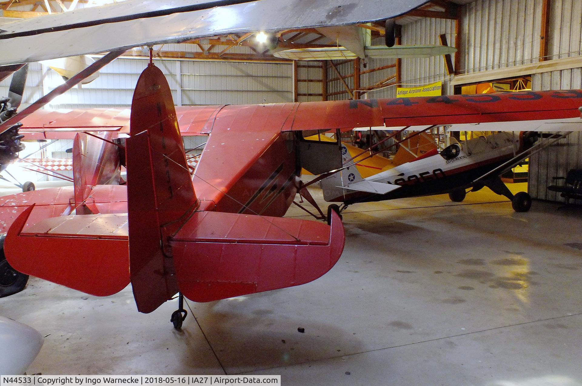 N44533, Rearwin Cloudster 8135 C/N 921, Rearwin 8135 Cloudster at the Airpower Museum at Antique Airfield, Blakesburg/Ottumwa IA
