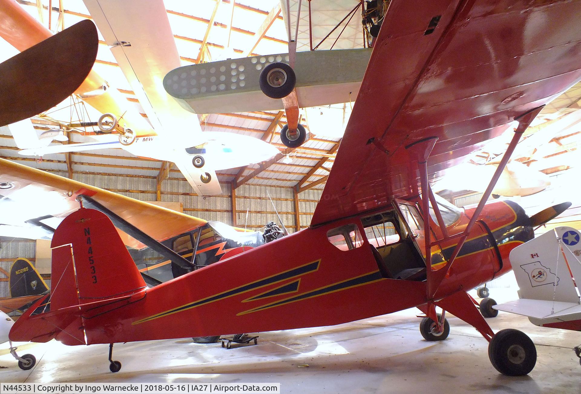 N44533, Rearwin Cloudster 8135 C/N 921, Rearwin 8135 Cloudster at the Airpower Museum at Antique Airfield, Blakesburg/Ottumwa IA