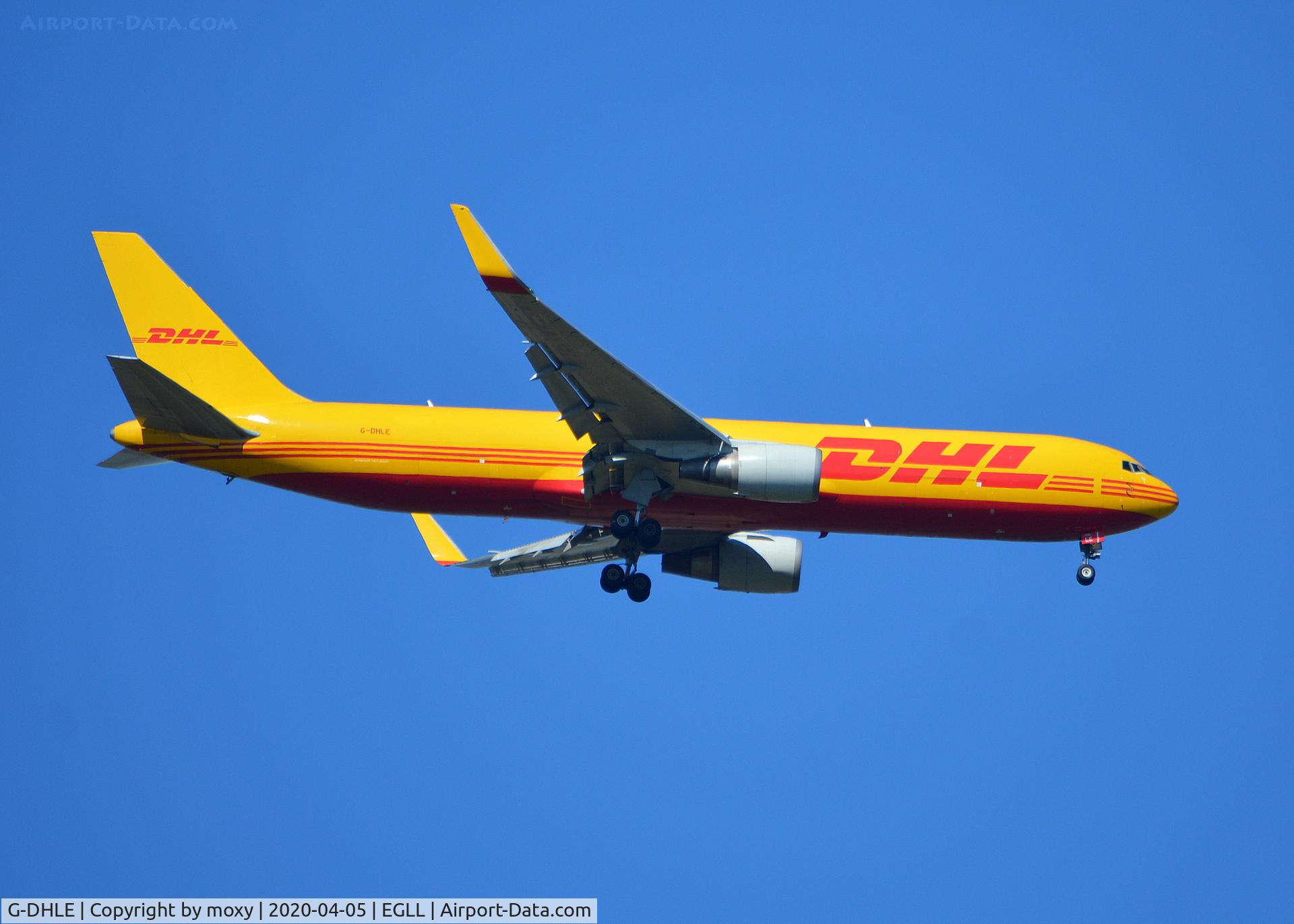 G-DHLE, 2009 Boeing 767-3JHF C/N 37805, Boeing 767-3JHF on finals to London Heathrow.