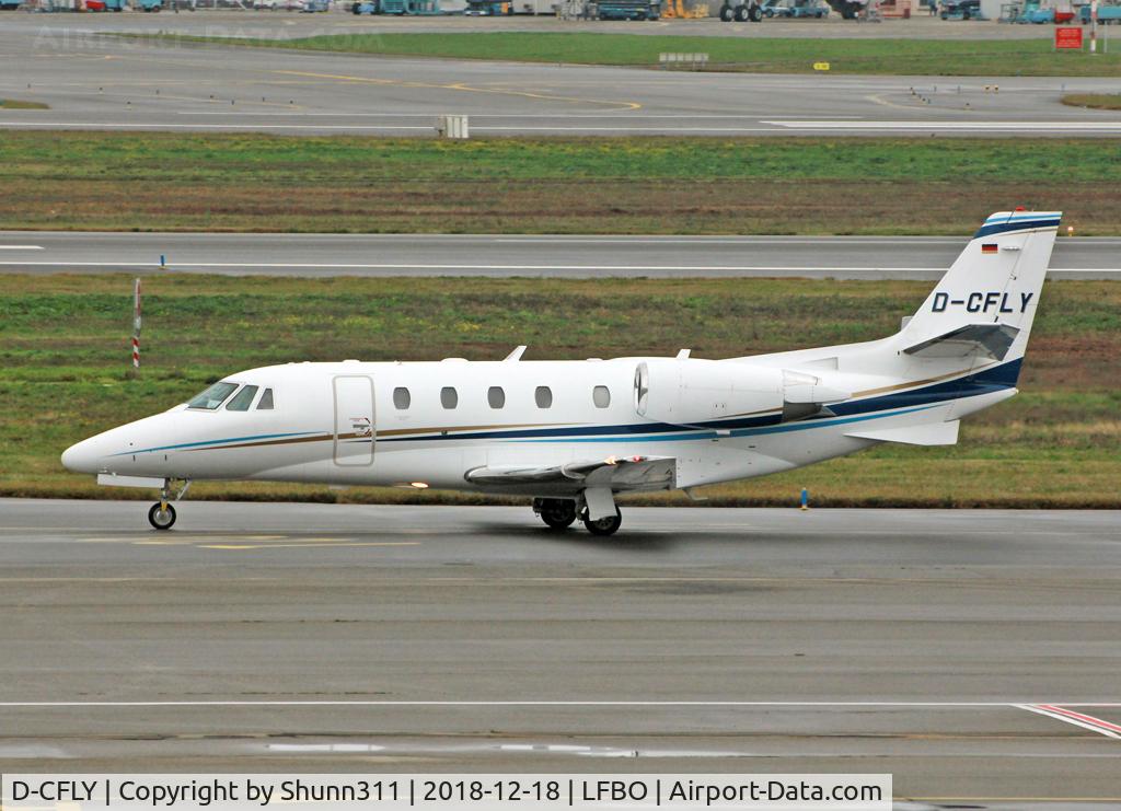 D-CFLY, 2009 Cessna 560 Citation XLS+ C/N 560-6014, Taxiing to the General Aviation area...
