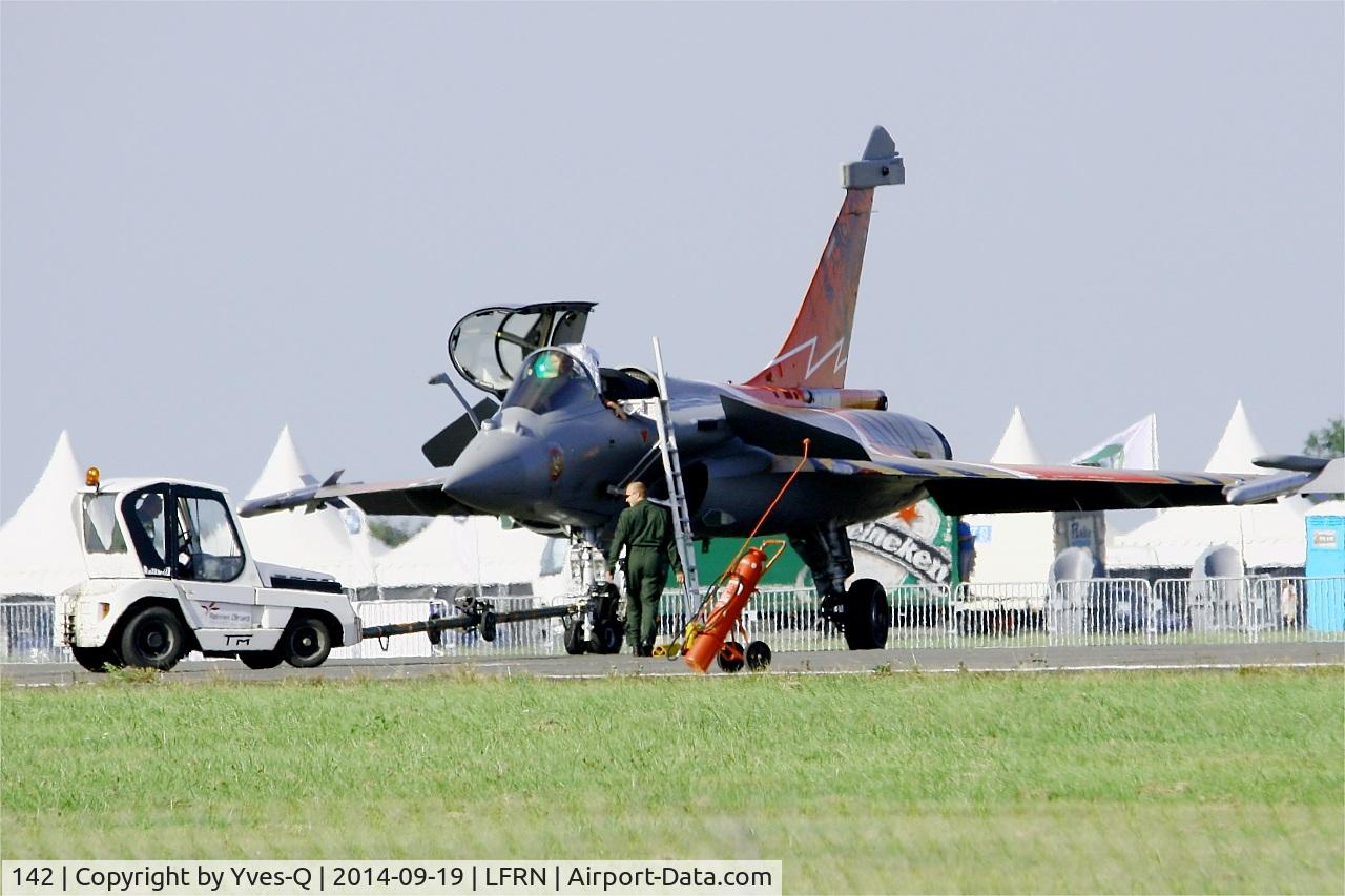 142, 2013 Dassault Rafale C C/N 142, French Air Force Dassault Rafale C, Flight line, Rennes-St Jacques airport (LFRN-RNS) Air show 2014