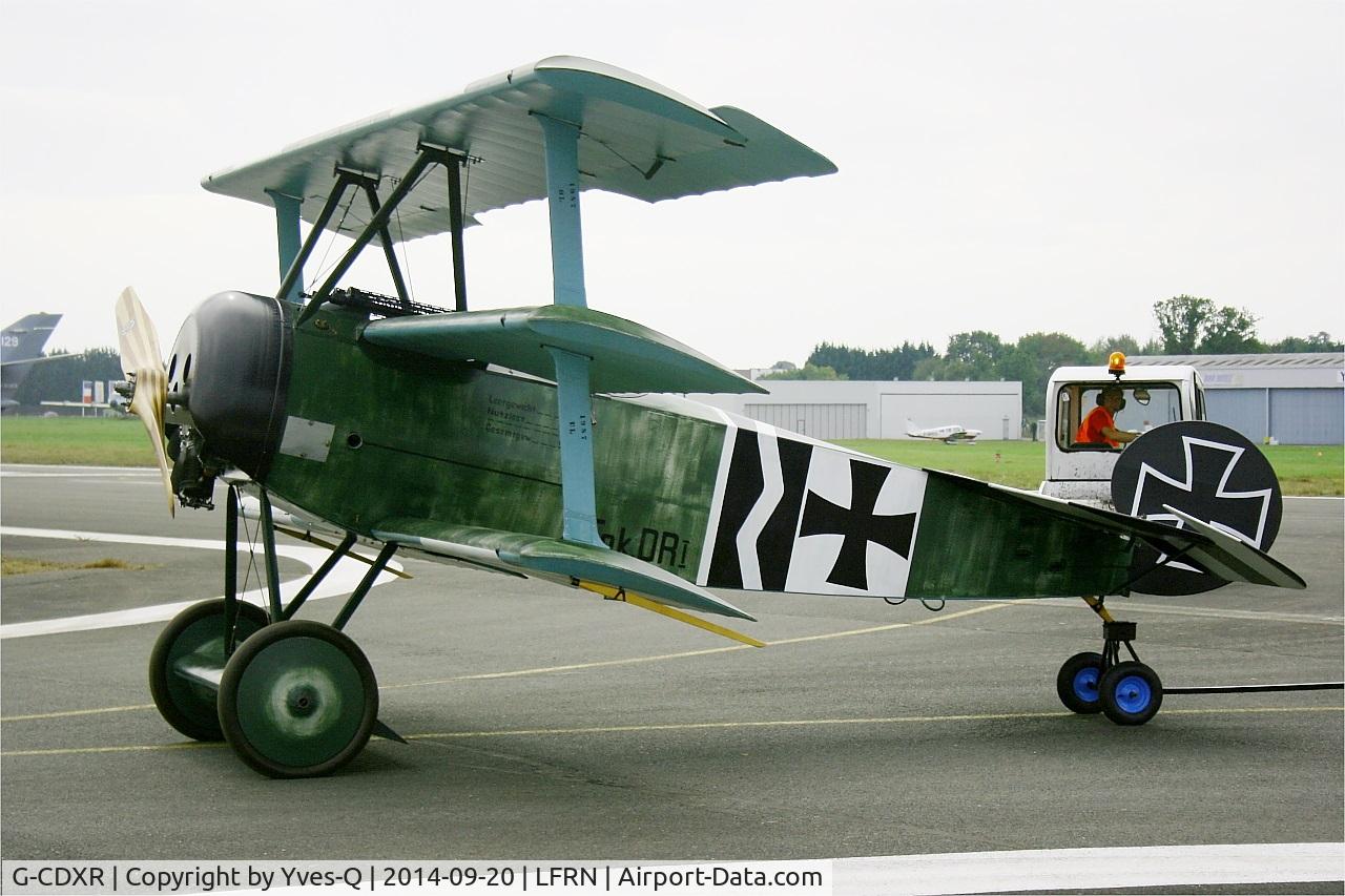 G-CDXR, 2006 Fokker Dr.1 Triplane Replica C/N PFA 238-14043, Fokker DR-1 Replica,  Rennes-St Jacques airport (LFRN-RNS) Air show 2014