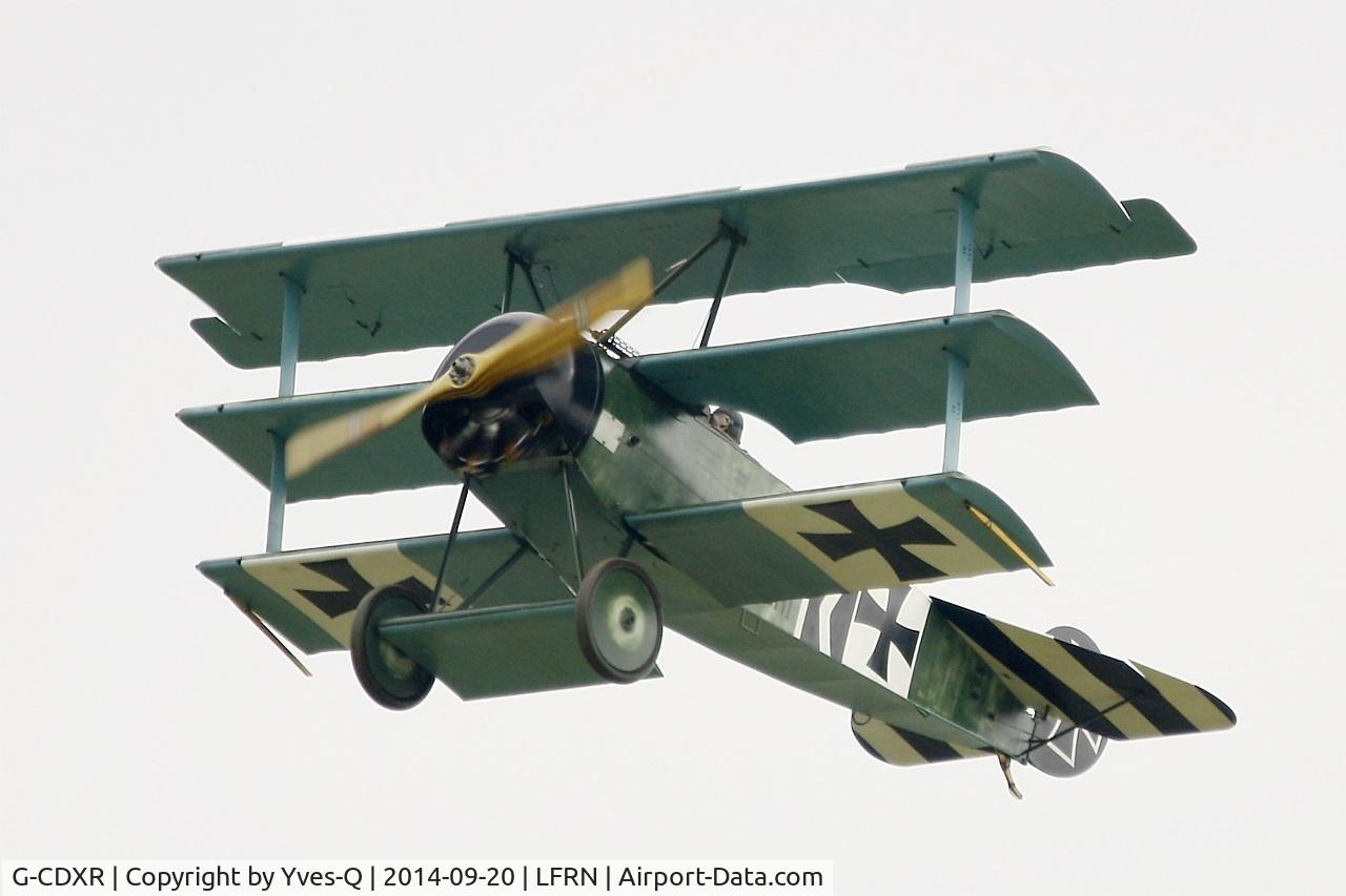 G-CDXR, 2006 Fokker Dr.1 Triplane Replica C/N PFA 238-14043, Fokker DR-1 Replica, On display, Rennes-St Jacques airport (LFRN-RNS) Air show 2014