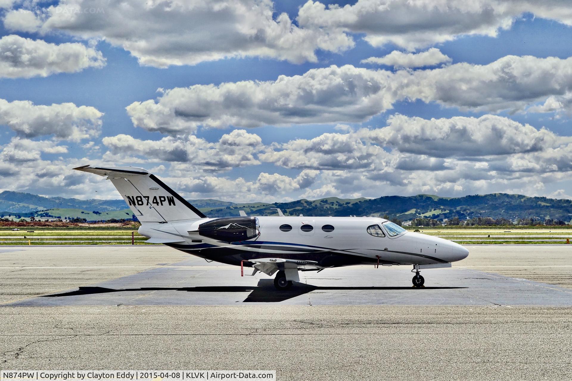 N874PW, 2011 Cessna 510 Citation Mustang Citation Mustang C/N 510-0392, Livermore Airport California 2015.