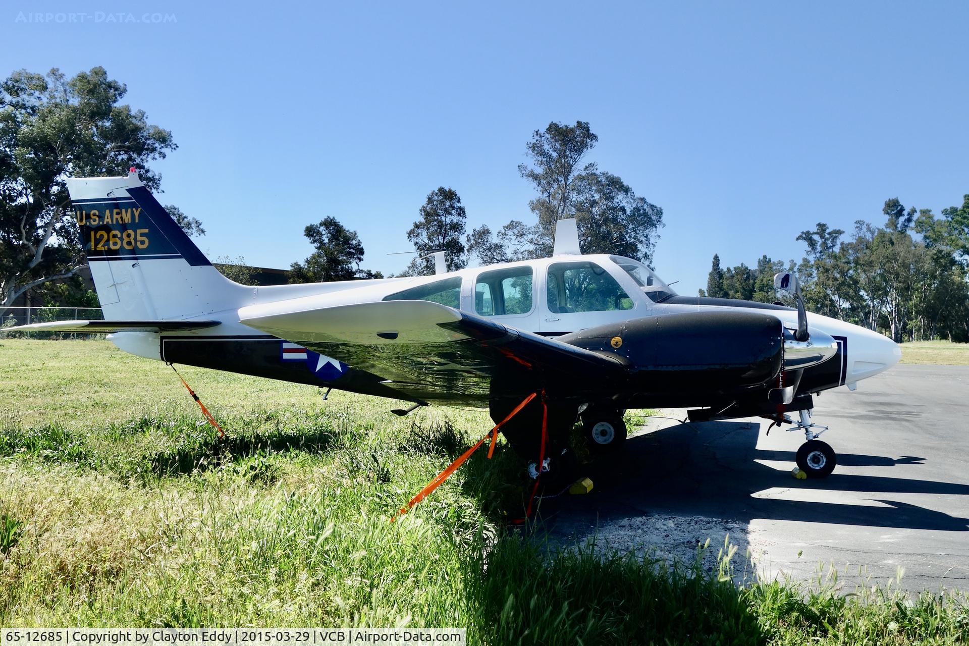65-12685, 1965 Beech B-55 Baron (T-42A) C/N TF-7, Nut Tree Airport California 2015.