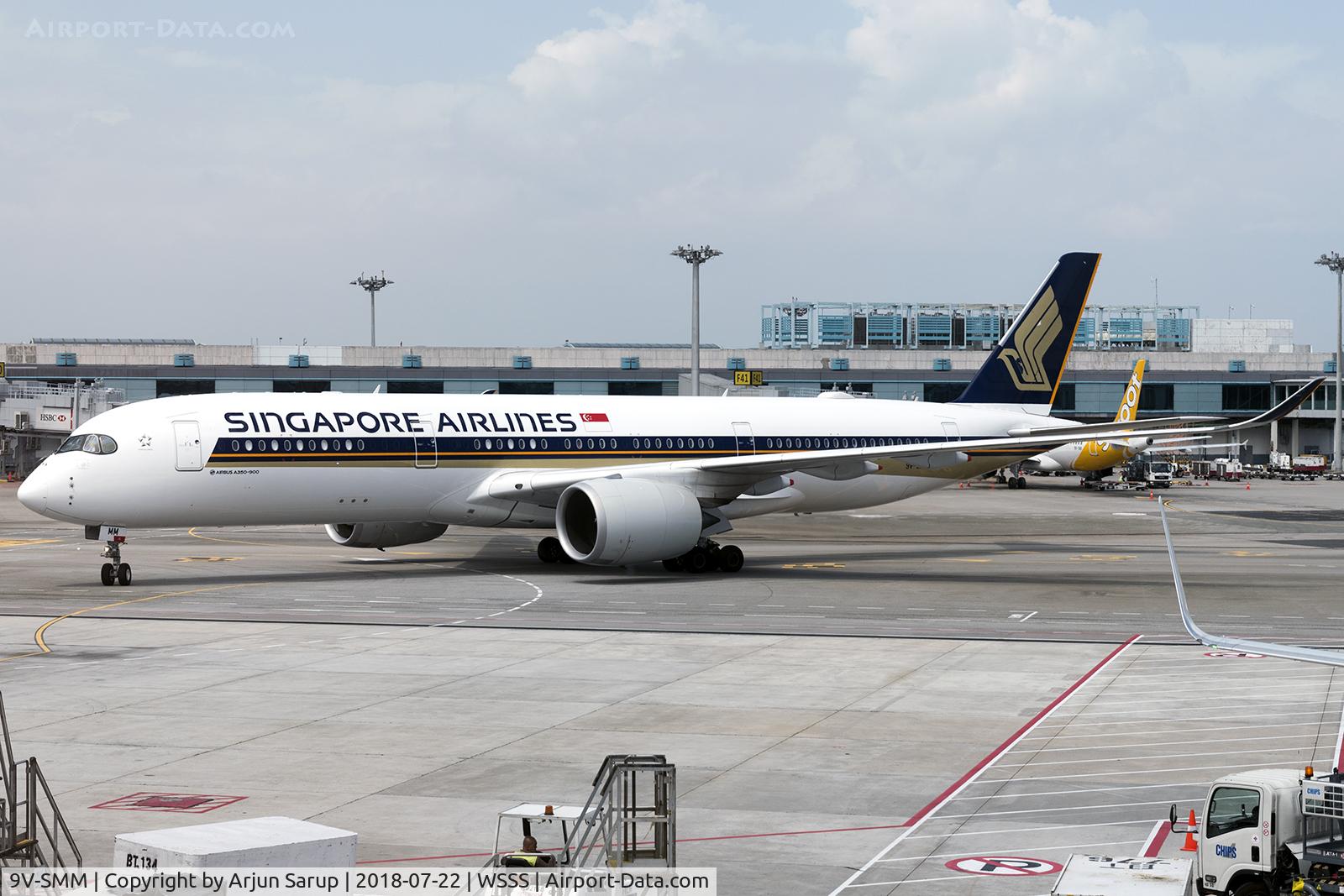 9V-SMM, 2017 Airbus A350-941 C/N 099, Afternoon arrival at Changi of the thirteenth A350 delivered to Singapore Airlines.