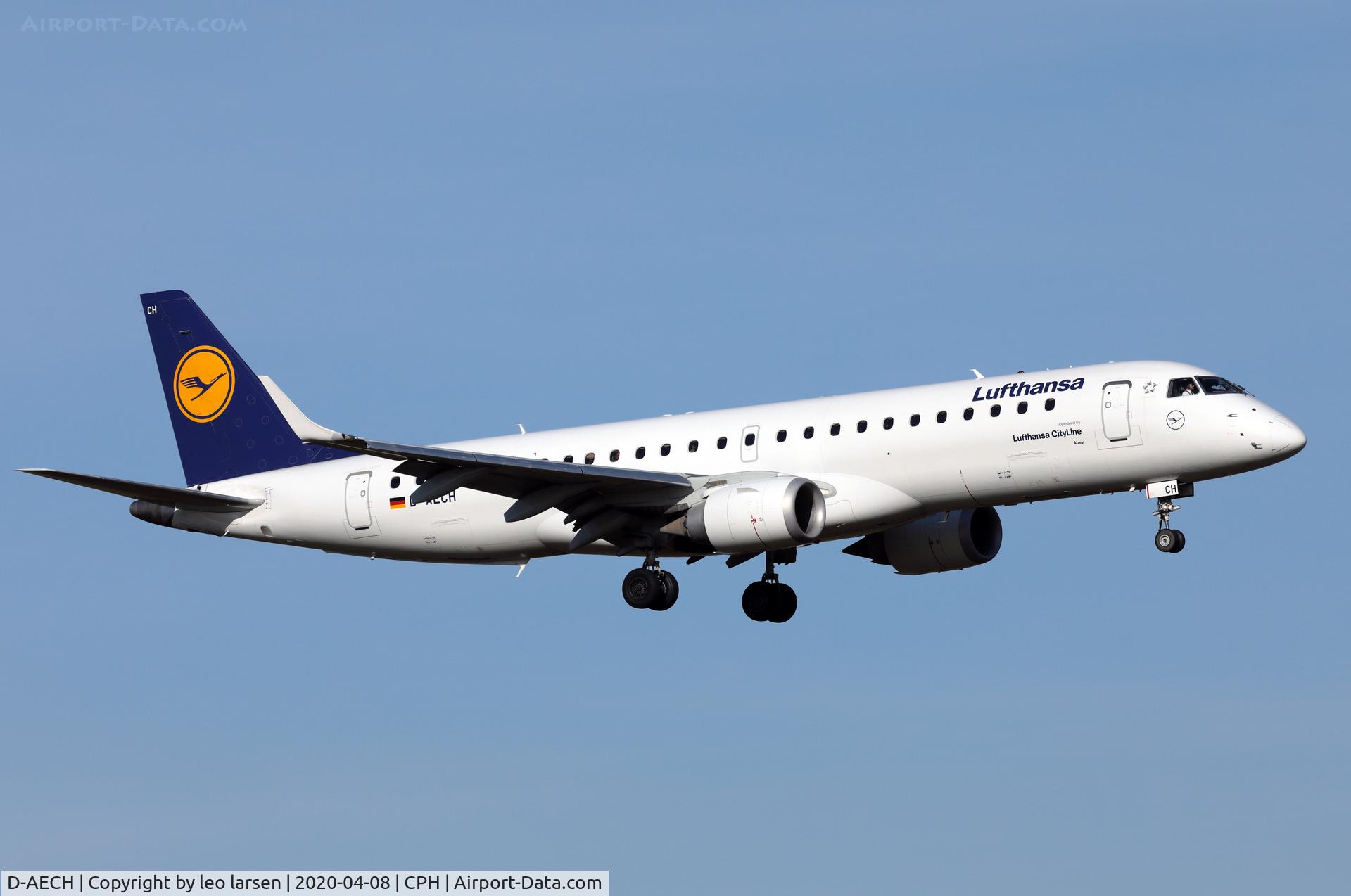 D-AECH, 2010 Embraer 190LR (ERJ-190-100LR) C/N 19000376, Copenhagen 8.4.2020